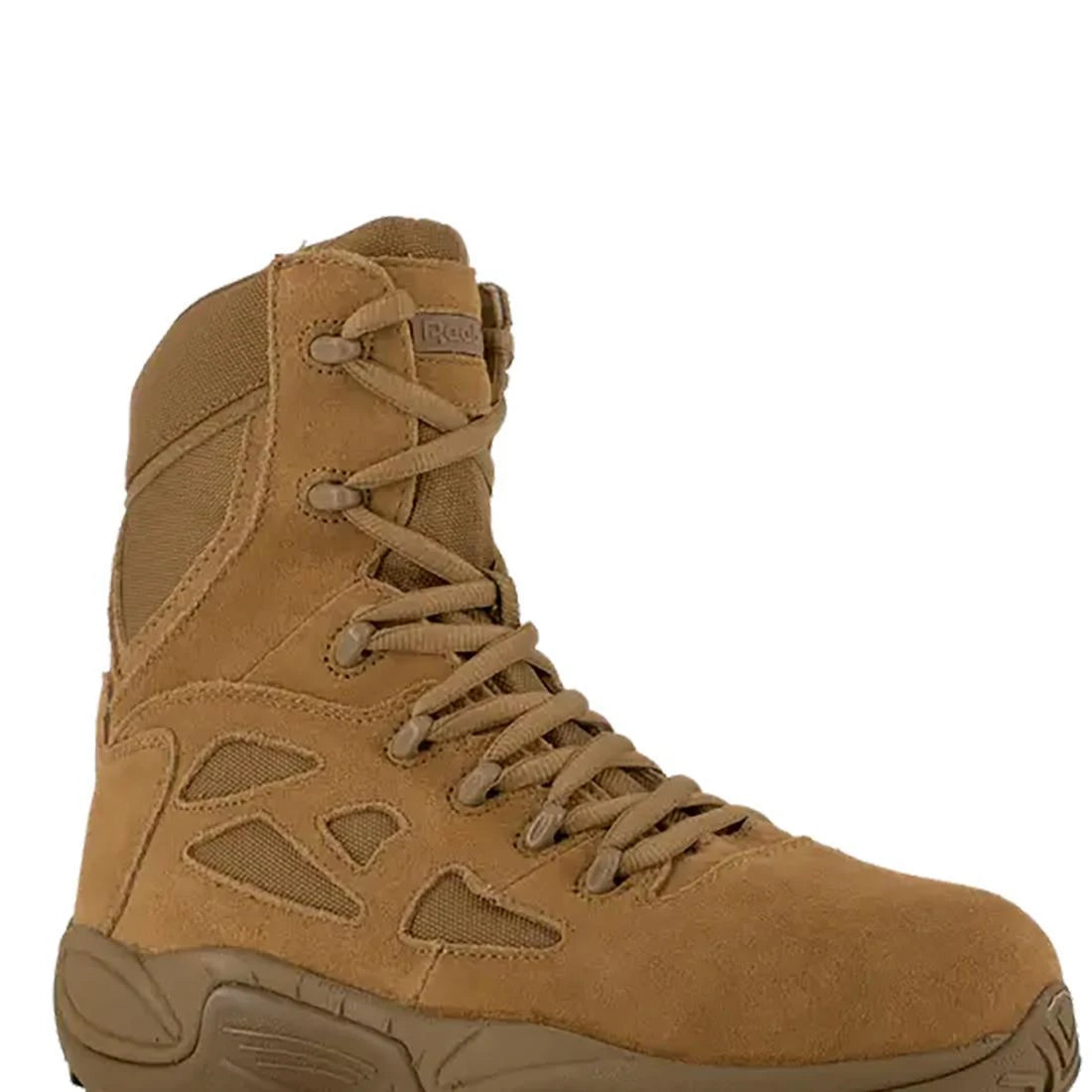 8 Inch Composite Toe Side Zip Tactical Work Boots - Rapid Response RB Military Grade Coyote Brown for Construction, Security & Outdoor Work