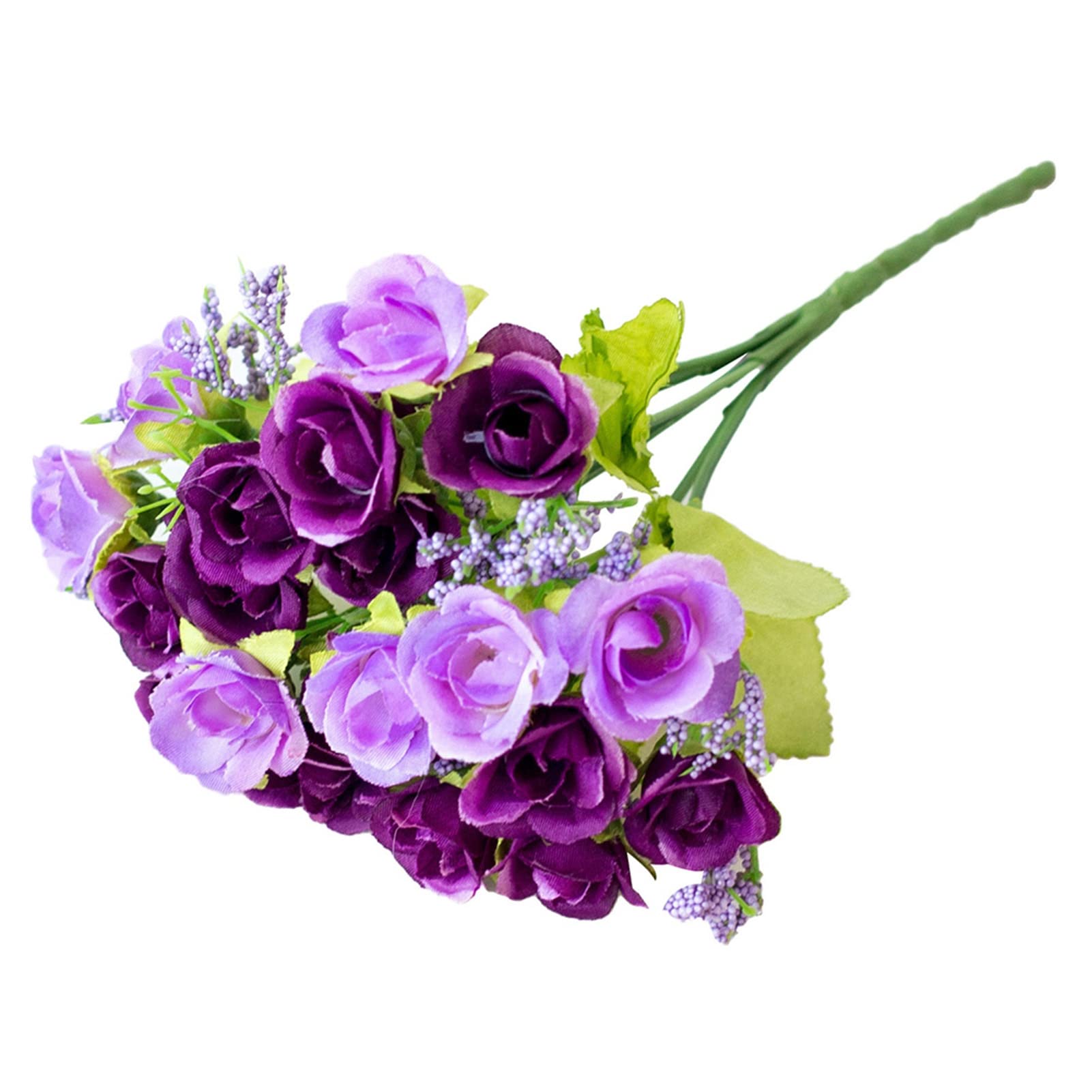 LIHDESTB Artificial Silk Rose Flowers - Non-Fading Vivid Cloth Simulation Roses for Wedding, Home, Party Decor (Purple) - Perfect for Centerpieces, Table Decorations & Event Styling