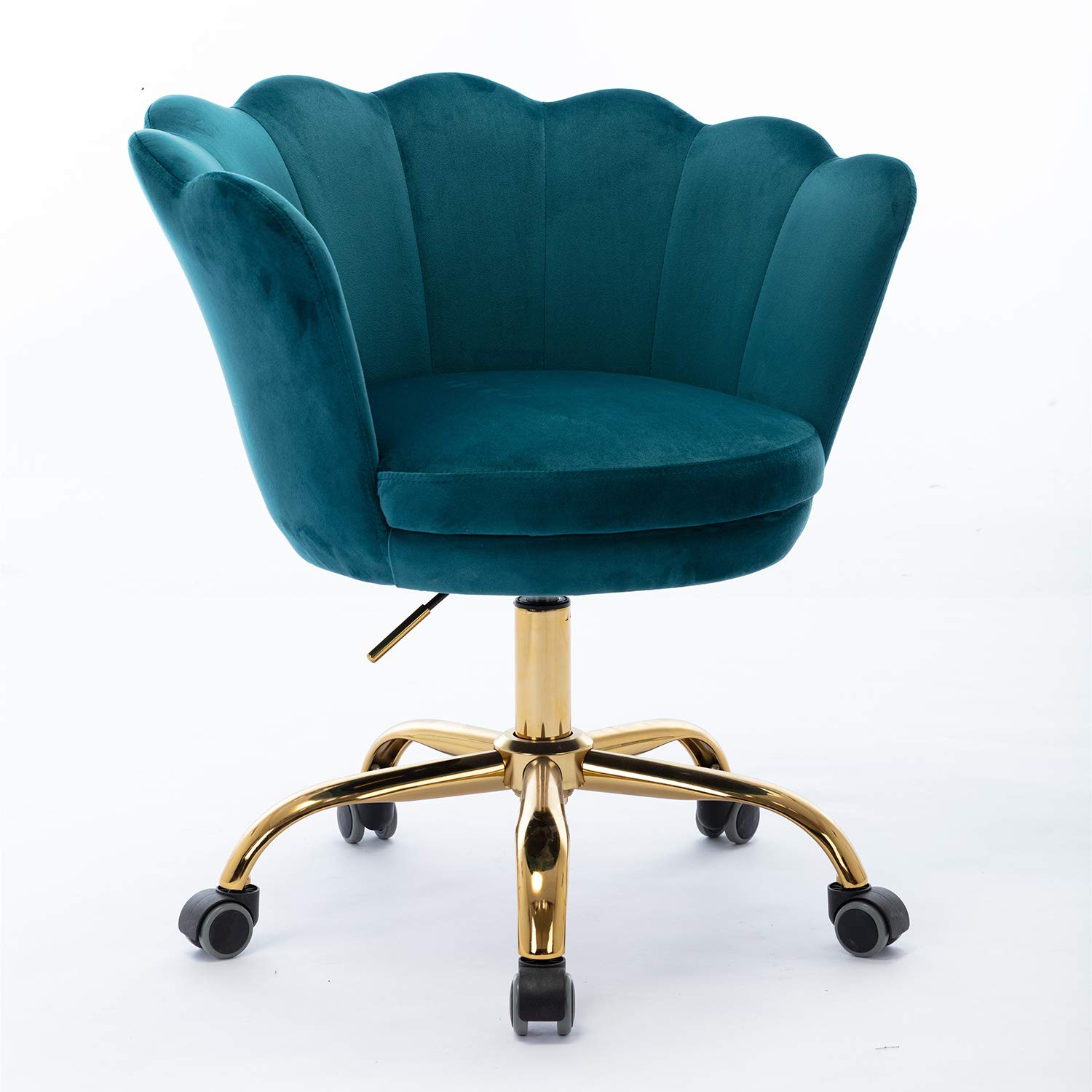 Ergonomic Modern Home Office Swivel Chair - Adjustable Height Shell Desk Chair with Upholstered Seat - Comfortable Computer Task Chair for Work, Study & Relaxation - Perfect for Office, Living Room, Bedroom & Small Spaces