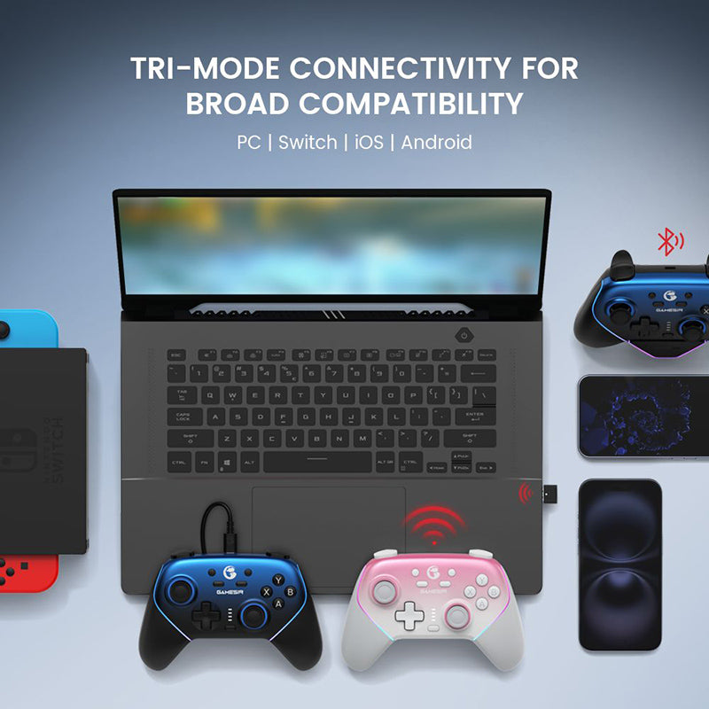 GameSir Super Nova Wireless Gaming Controller with Rubber Grips, RGB Backlit, Dual Vibration - Perfect for PS5, Xbox Series X/S, PC & Mobile Gaming