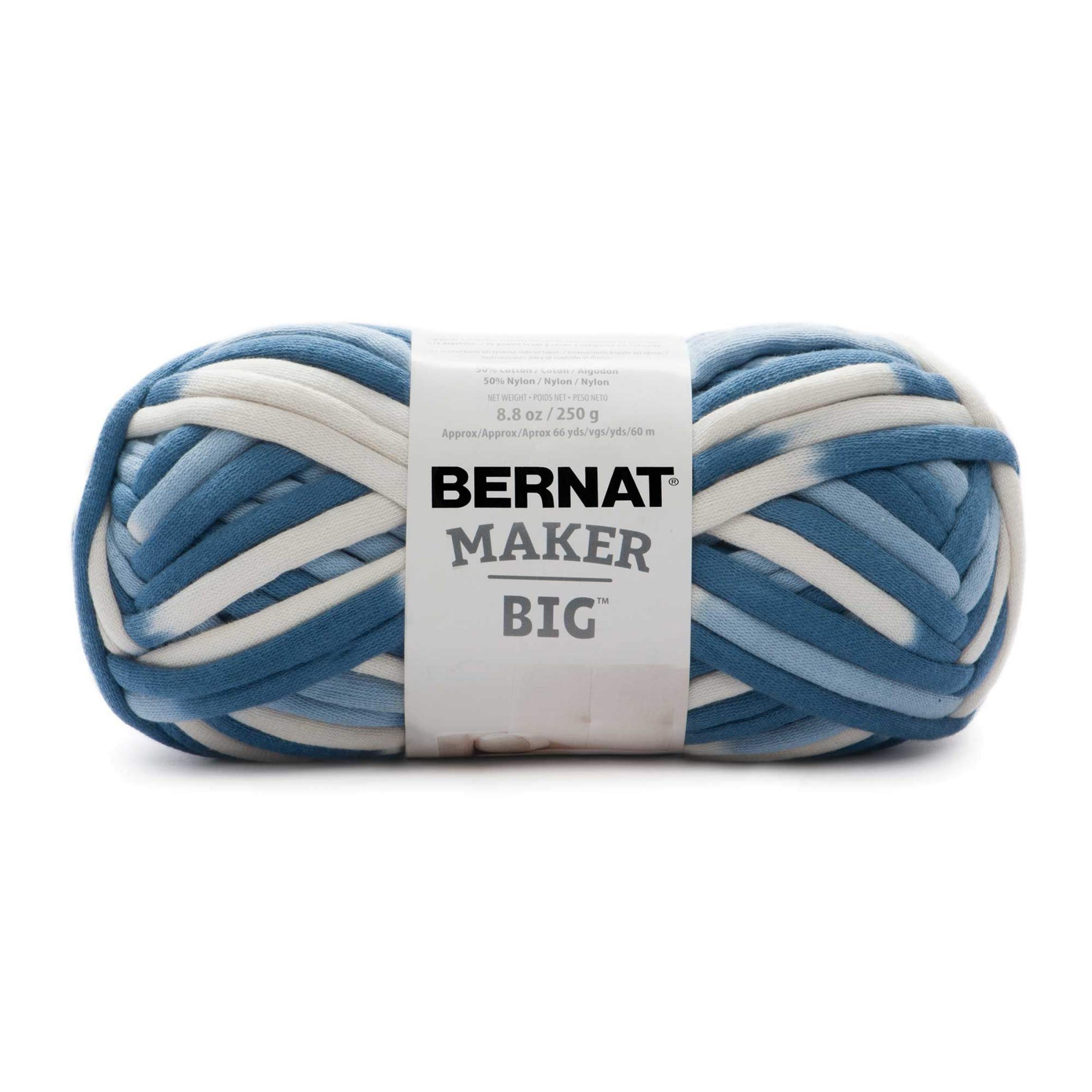 Bernat Maker Big Yarn - Super Bulky 6 Yarn, Blue Skies Variegated - Perfect for Knitting & Crocheting Blankets, Scarves, and Chunky Home Decor