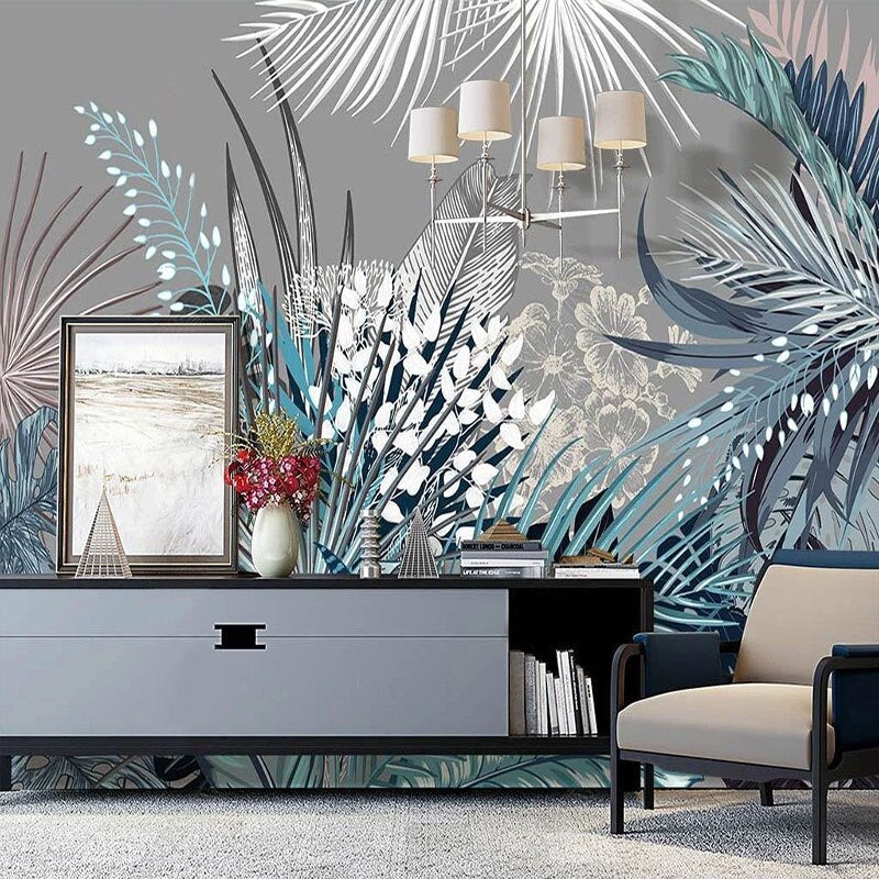Tropical Wallpaper Mural - Lush Green Jungle Theme Peel & Stick Wallpaper for Home Decor | Perfect for Living Room, Bedroom, Nursery & Office