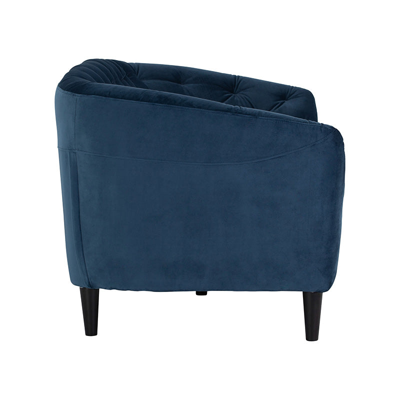 HUAYRA 3-Seater Sofa - Modern Blue Fabric Couch for Living Room, Lounge & Office | Comfortable Sectional Sofa for Home Decor