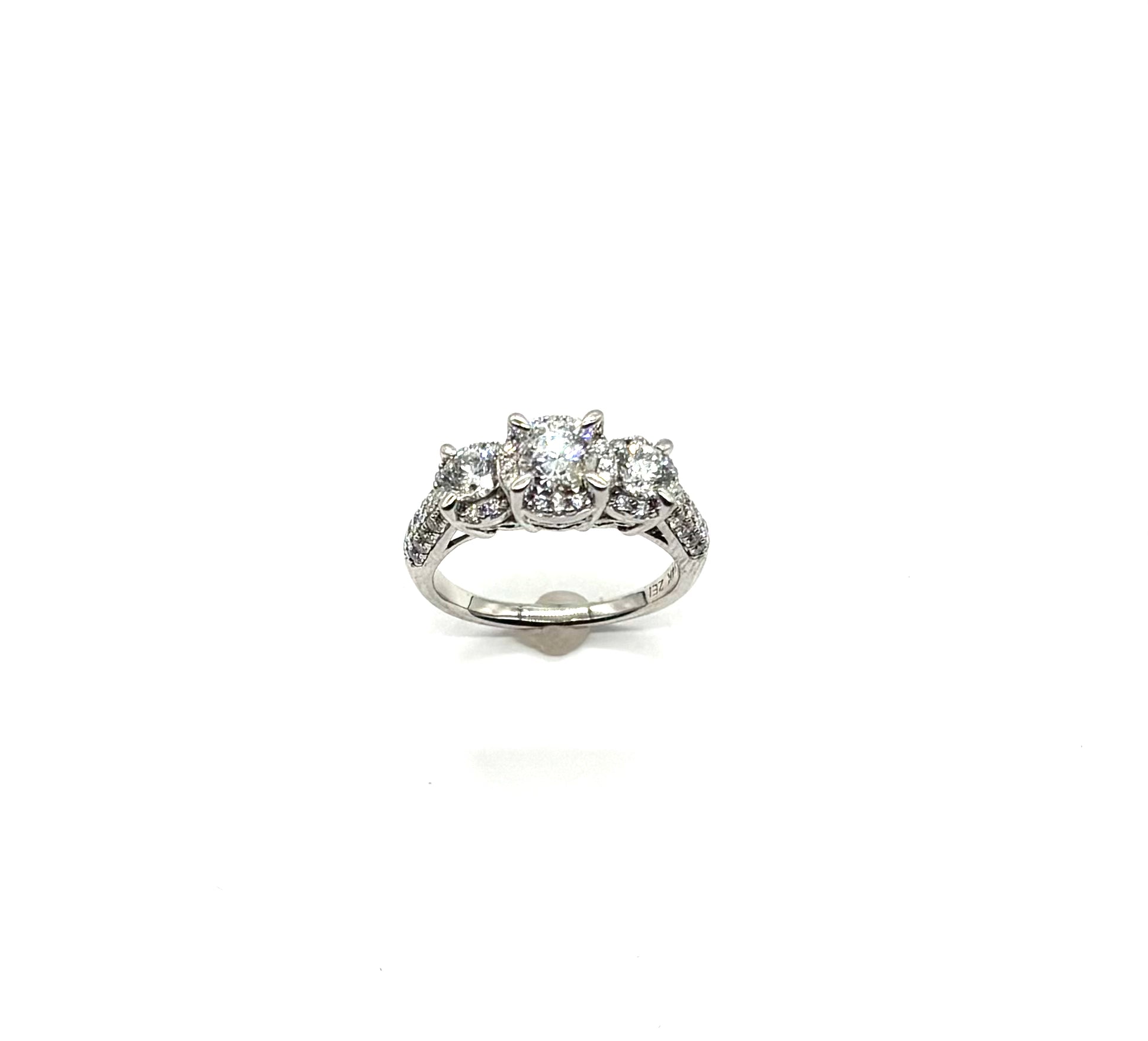 14K White Gold Triple Halo Diamond Ring for Women - Elegant Engagement, Wedding, Anniversary Gift - Perfect for Proposals, Bridal Jewelry & Special Occasions
