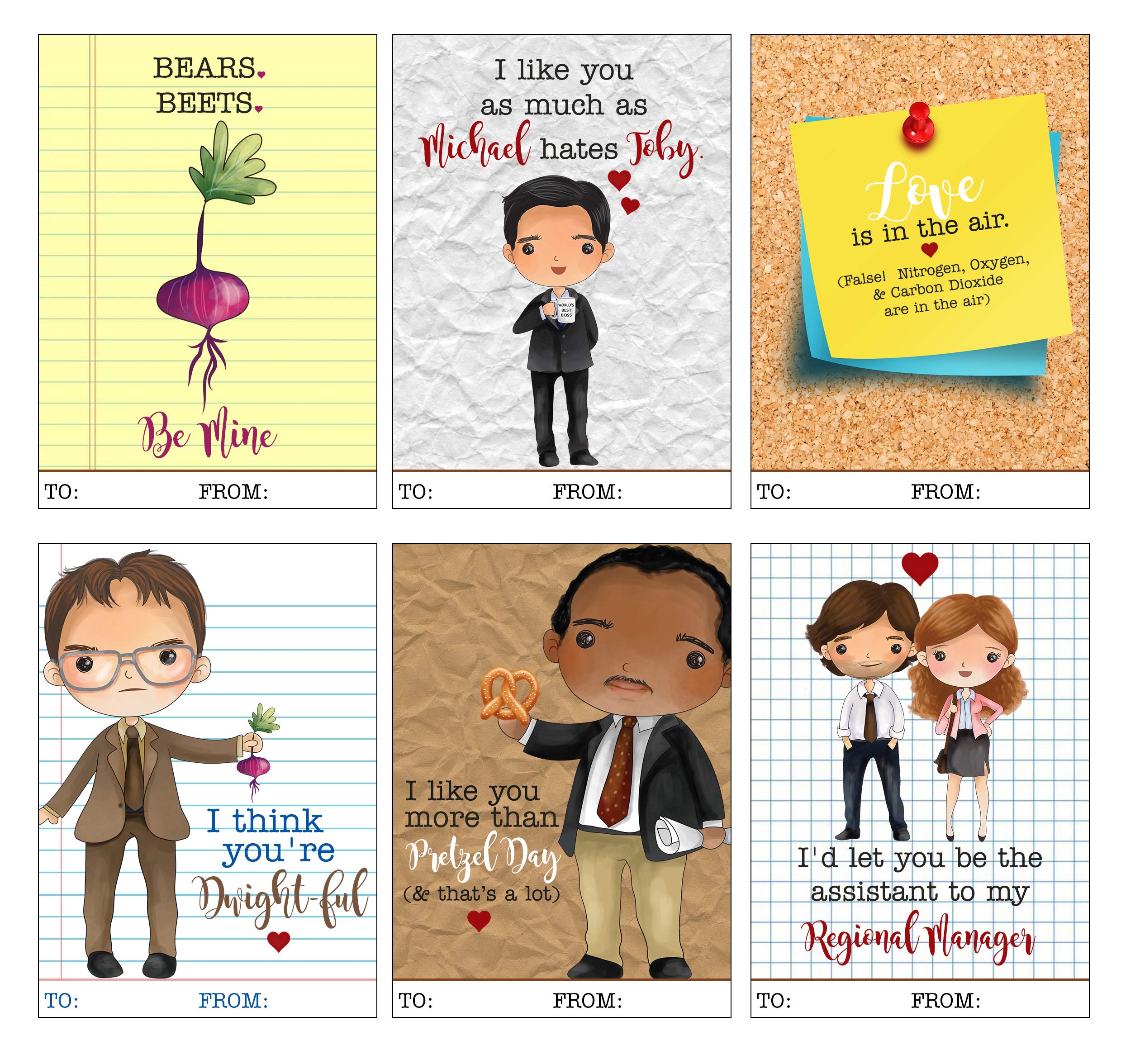 Funny Goose Valentine's Cards Set - 24 Office & Classroom Exchange Gifts for Coworkers