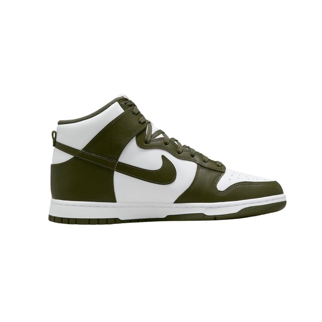 Nike Dunk High Sneakers in Khaki & White - Men's Basketball Shoes for Casual Wear & Street Style Fashion