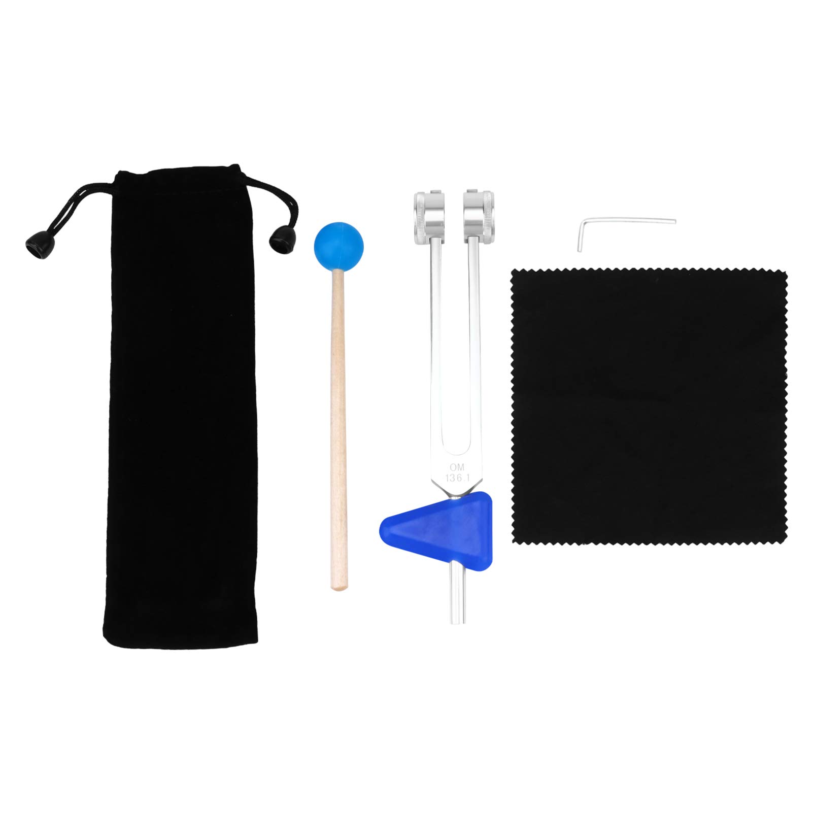 Milisten 6-Piece Tuning Fork Set for OM 136.1 Hz Sound Healing - Perfect for Meditation, Yoga, Chakra Balancing & Immune System Support - Professional Grade Musical Instrument Tuning Forks for Therapy & Relaxation