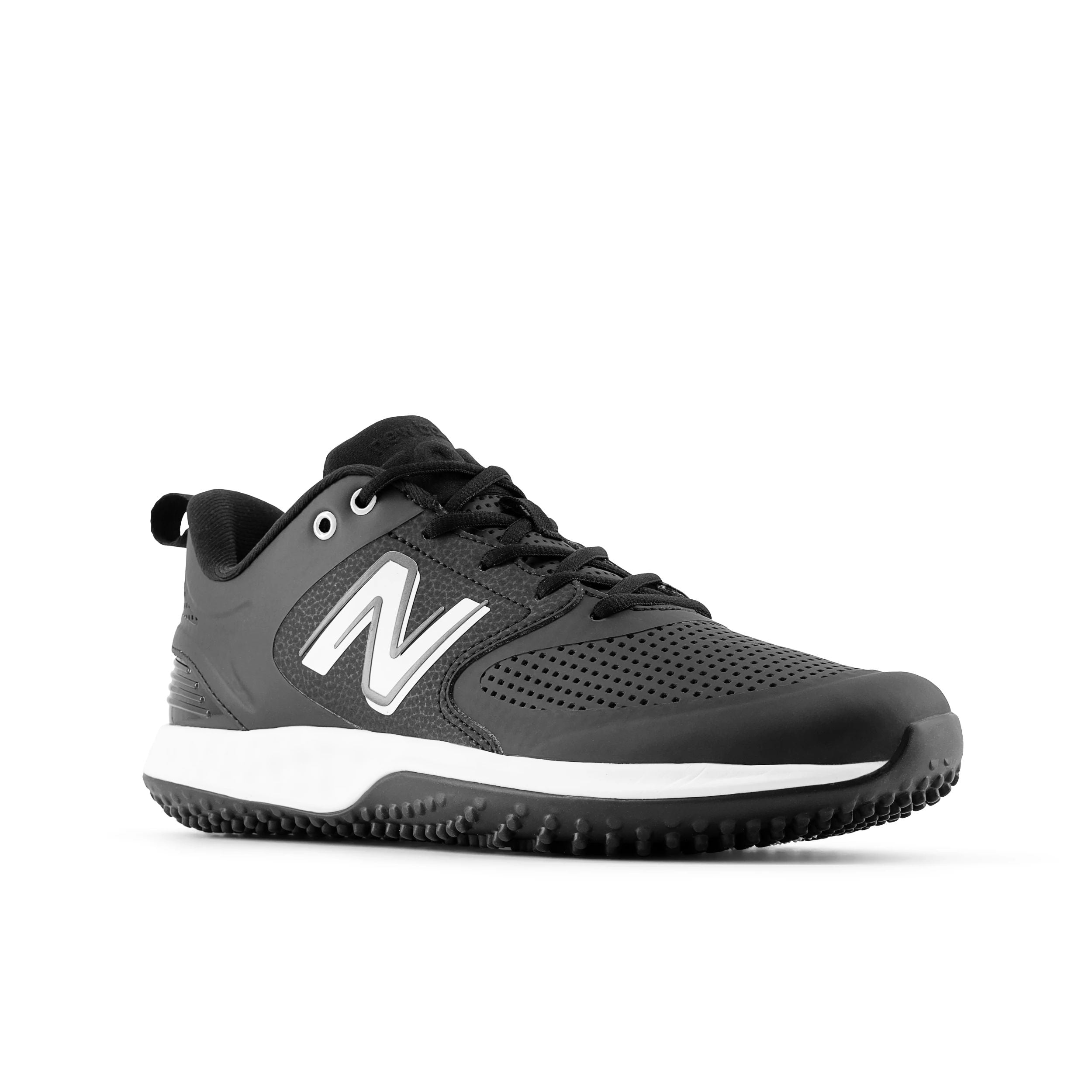 New Balance 3000v6 Black & White Turf Soccer Cleats - Lightweight Football Shoes for Artificial Grass Training & Matches