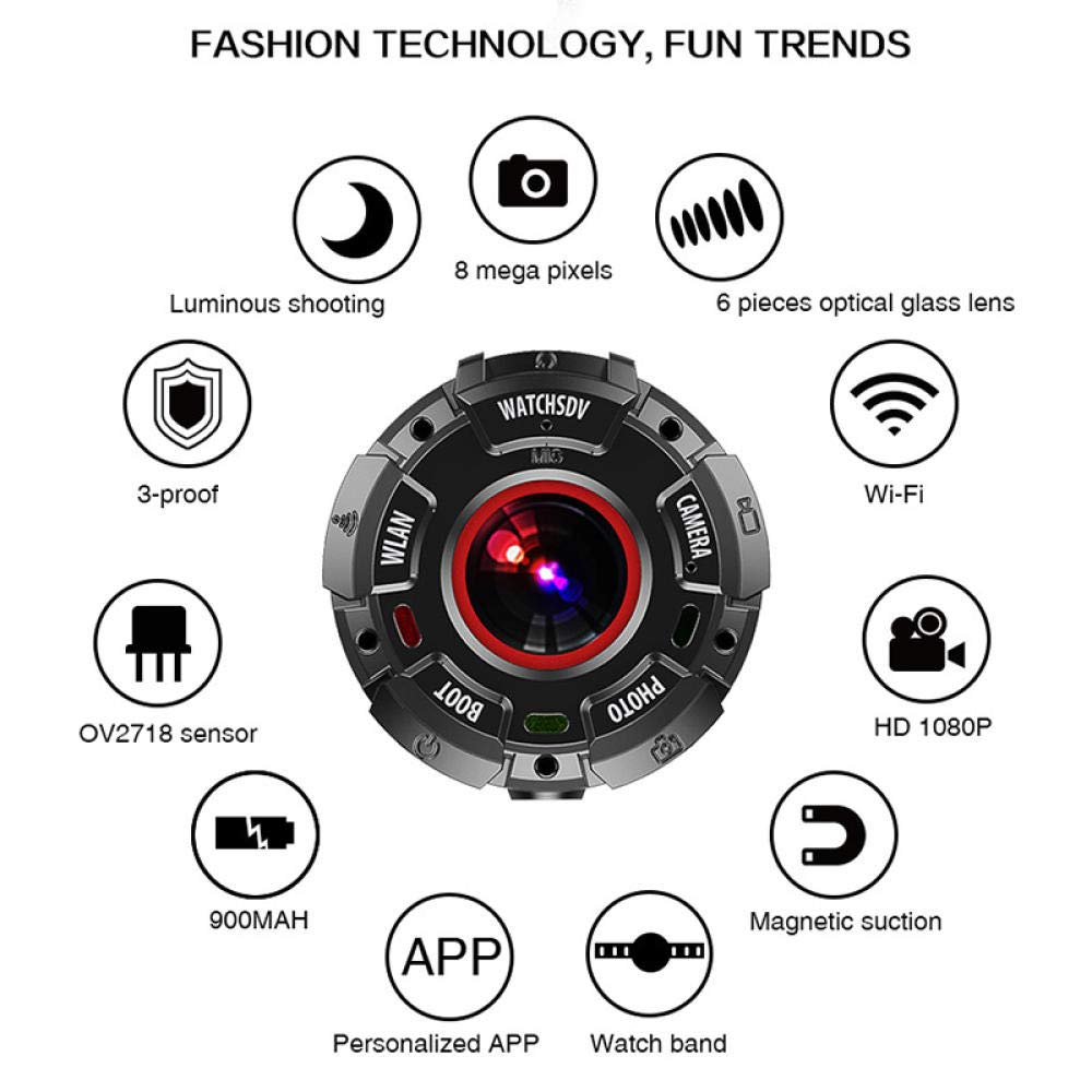 4K Waterproof Action Camera with Anti-Shake & WiFi - Round Screen Sports Camera for Diving, Skiing, Cycling | Shockproof & App Control for Adventure Recording
