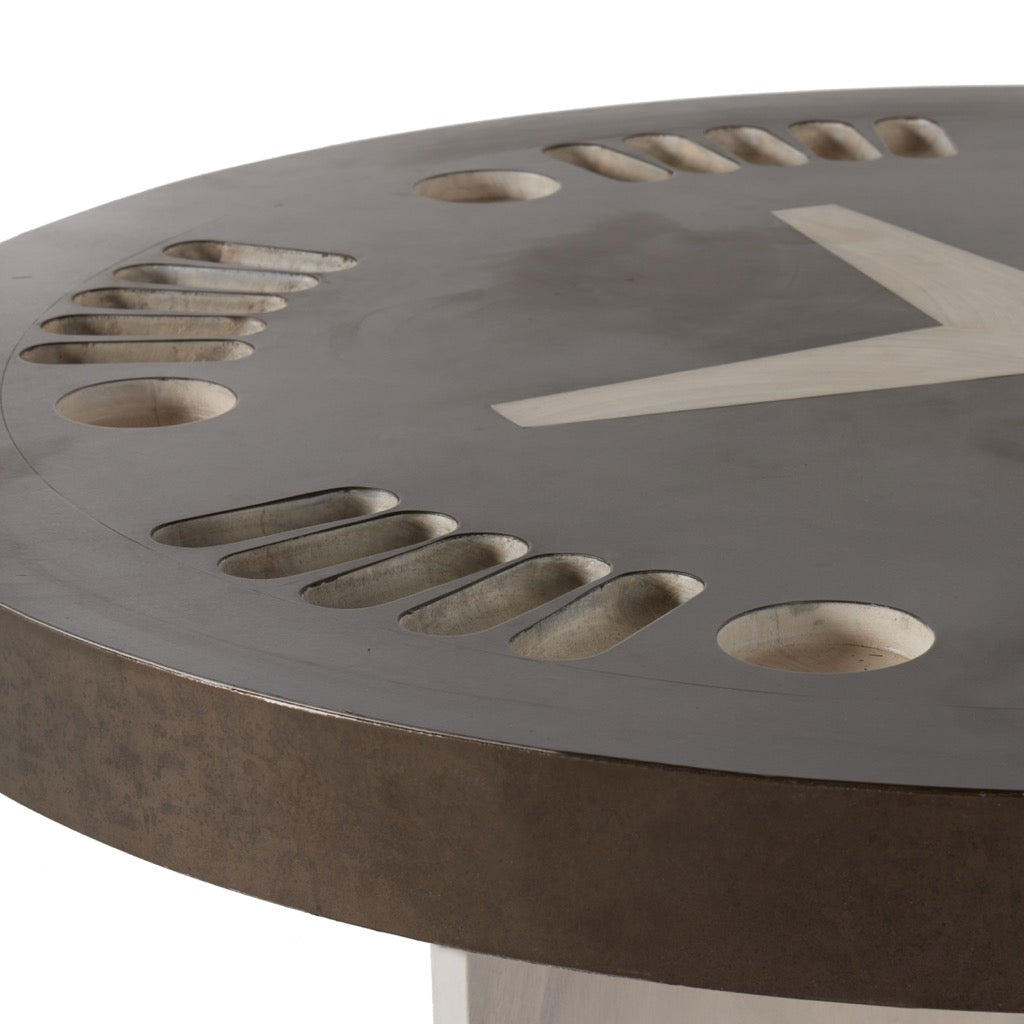 Premium Poker Table with Bleached Guanacaste Wood - Perfect for Home Game Nights & Casino-Style Poker Tournaments
