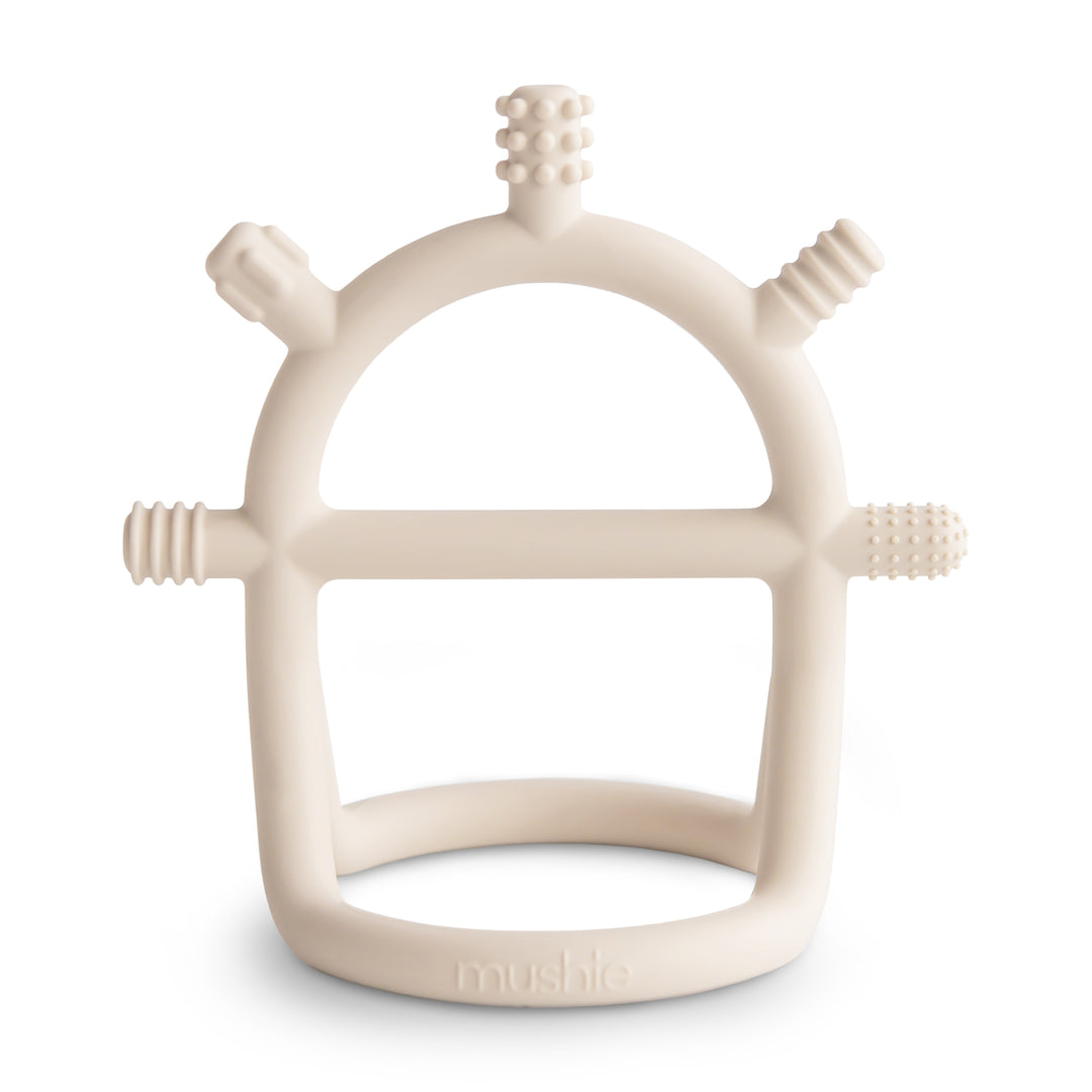 Mushie No Drop Sensory Teether - BPA-Free Baby Teething Toy for Soothing Gums, Perfect for Infants & Toddlers - Ideal for Home, Travel & On-the-Go Use