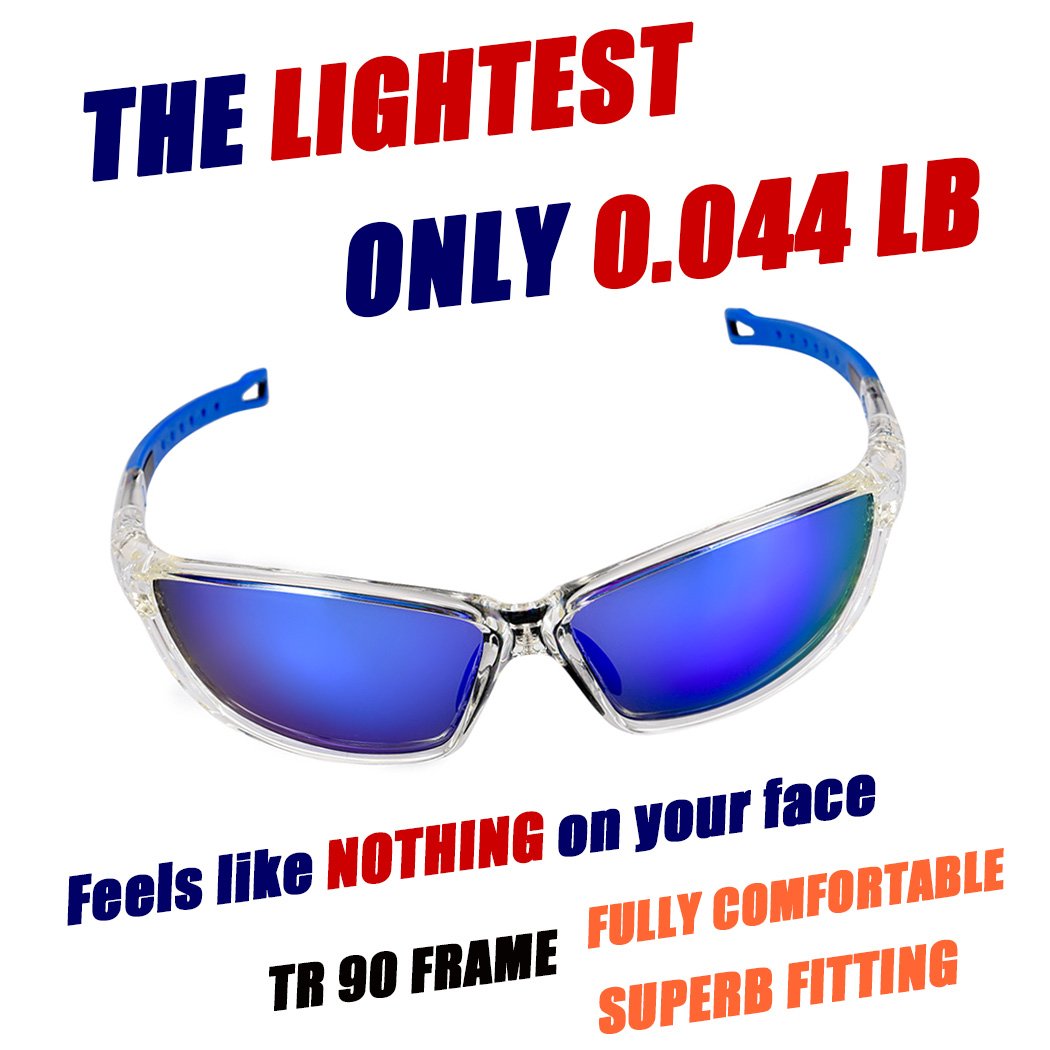 Polarized Sports Sunglasses for Men & Women - UV Protection Baseball Softball Running Cycling Golf - Lightweight Comfortable for Teens & Adults - Perfect for Outdoor Activities & Summer Sports