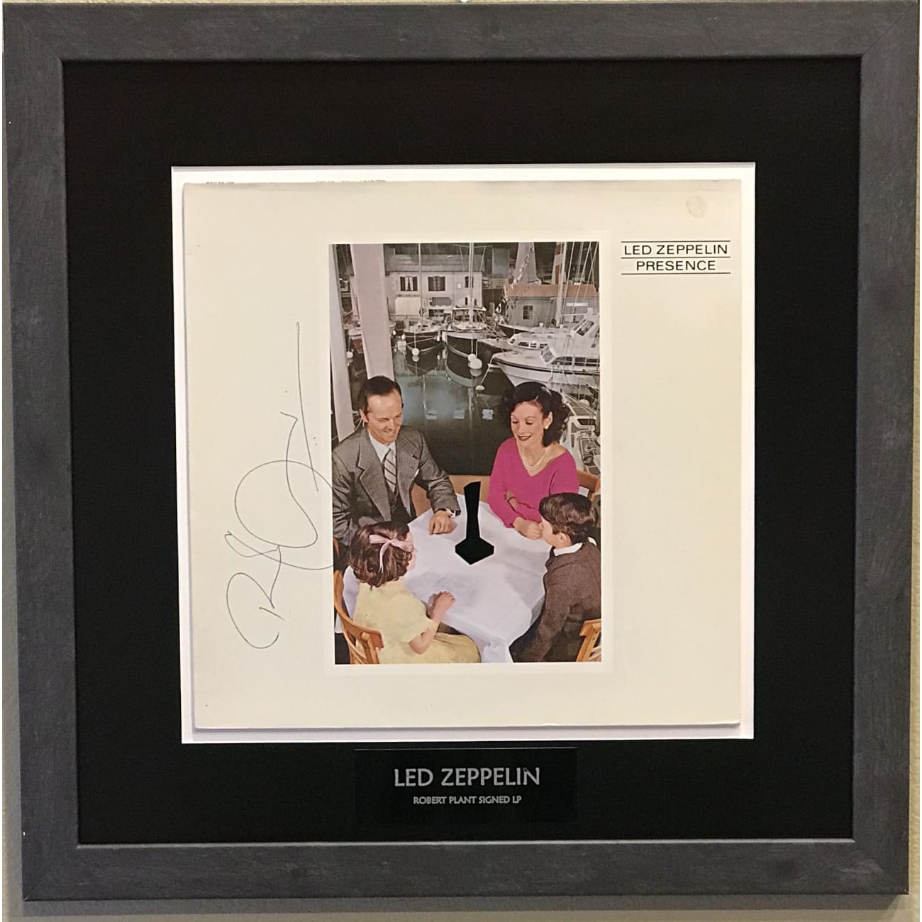 Authentic Led Zeppelin Presence Album Signed by Robert Plant with Epperson COA - Rare Collectible Vinyl Record for Music Memorabilia & Rock Fans