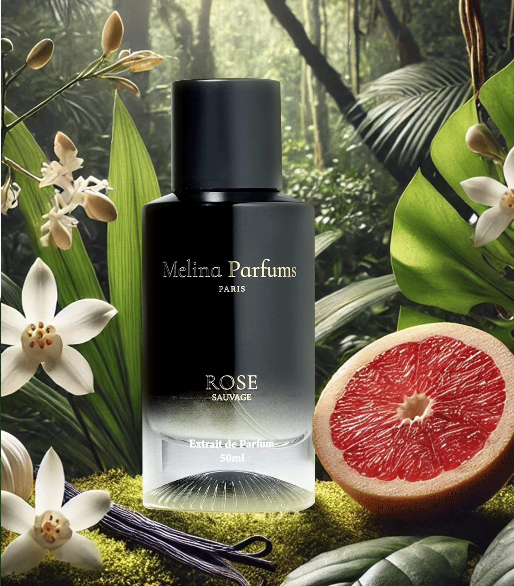 Melina Parfums Rose Sauvage Extrait de Parfum for Women, 50ml Luxury Floral Fragrance - Perfect for Date Nights, Special Occasions & Everyday Elegance