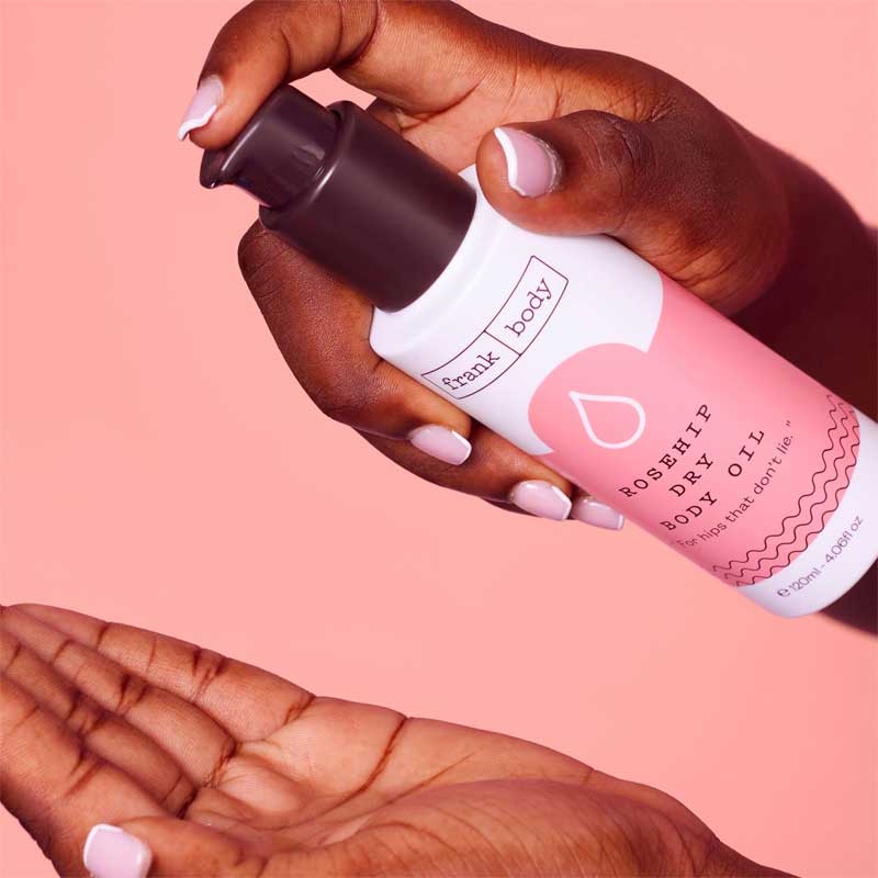 Frank Body Rosehip Dry Body Oil - Hydrating & Nourishing for Dry Skin - Perfect for Post-Shower & Nighttime Skincare Routine