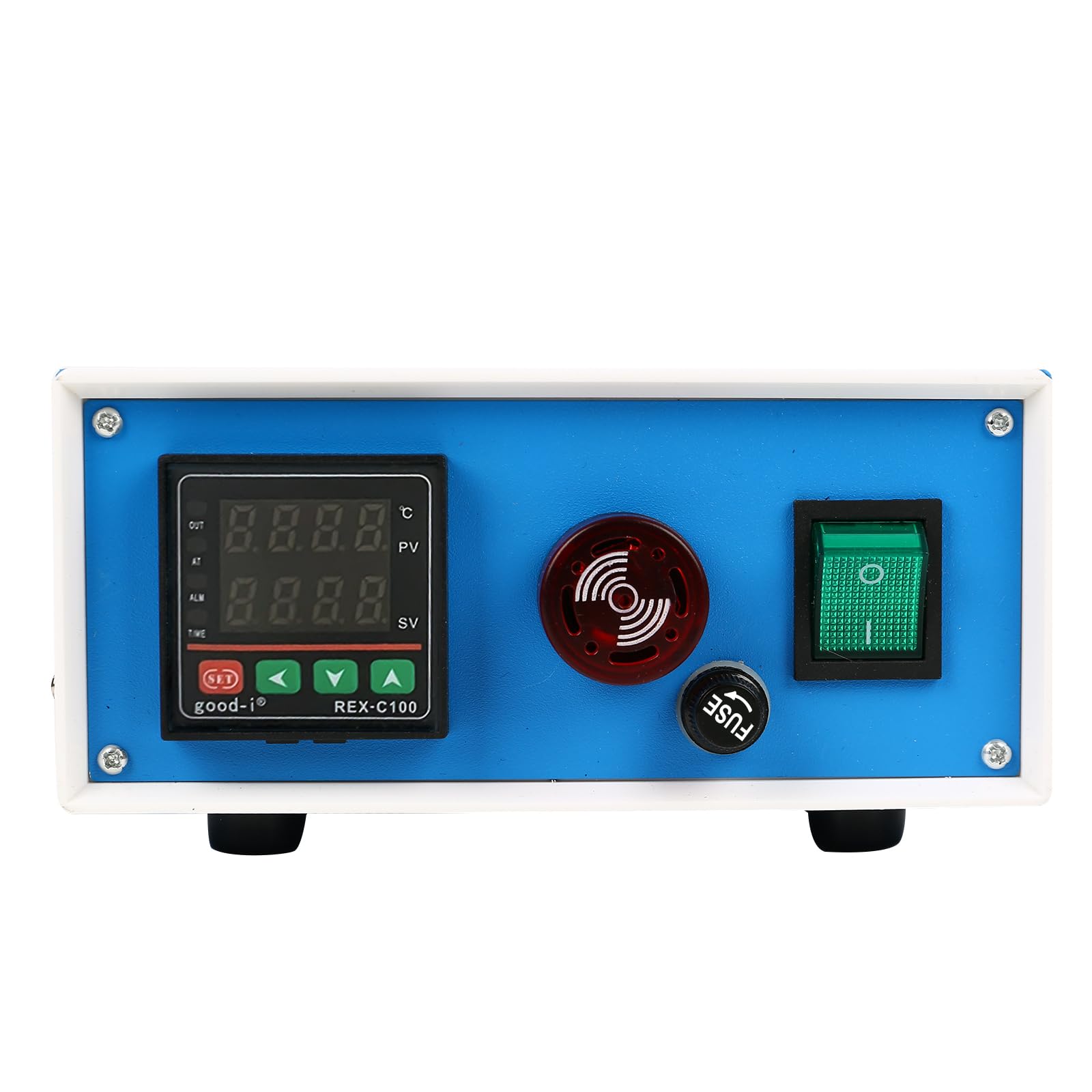 REX-C100 Digital PID Temperature Controller with SSR 40DA Solid State Relay & K-Type Thermocouple Probe - 100-240V AC for Industrial Ovens, Brewing, and HVAC Systems