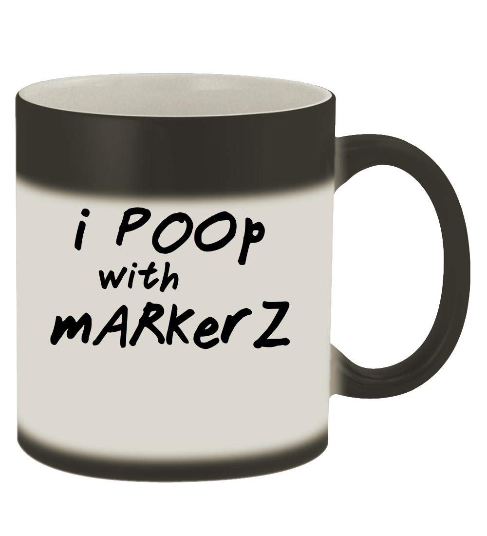 Magic Color Changing Mug - 11oz Matte Black Coffee Cup Reveals Fun 