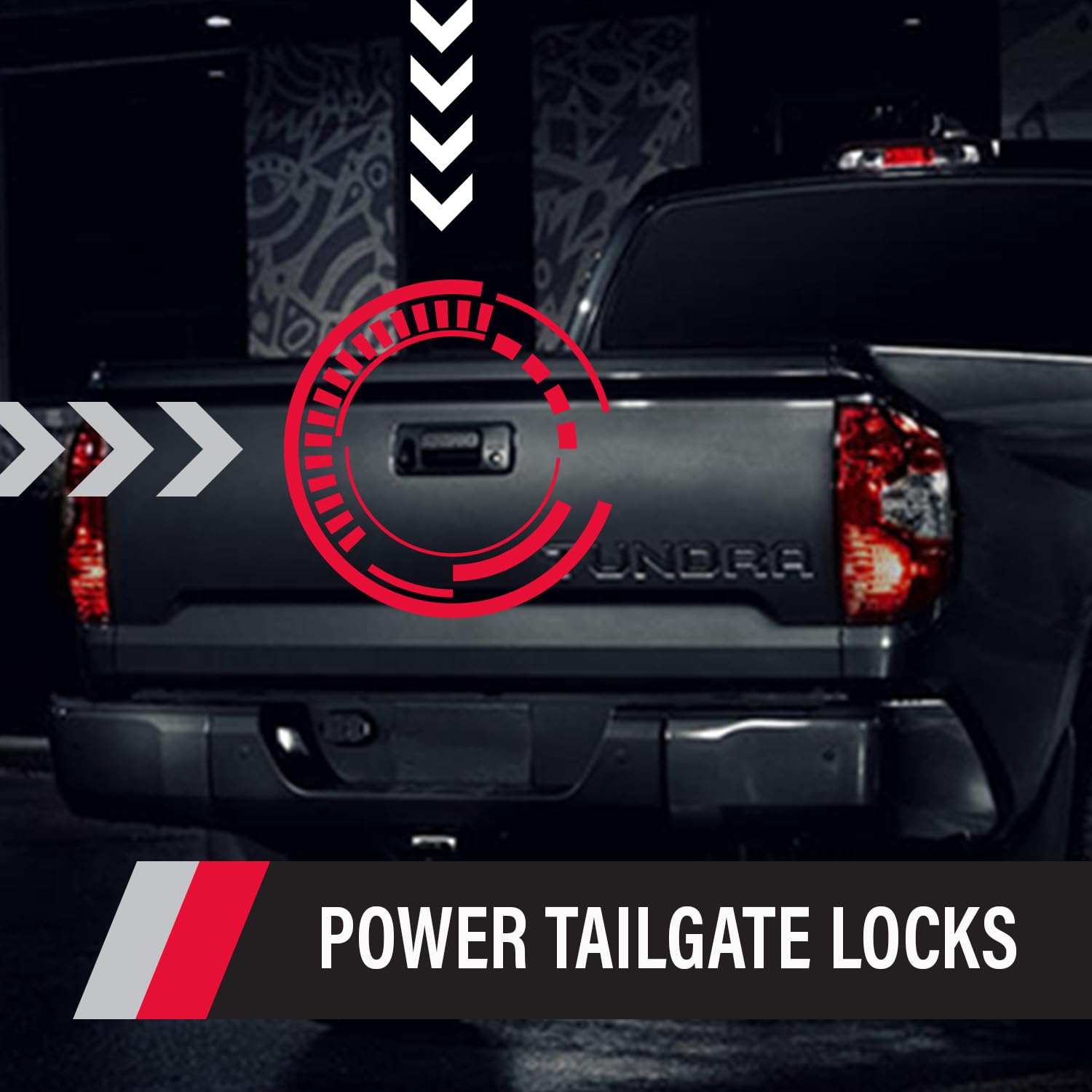 Pop & Lock PL8525 Power Tailgate Lock Kit for Toyota Tacoma (2005-2023) - Easy Install, Keyless Entry Upgrade | Secure Your Truck Bed for Camping & Work Sites