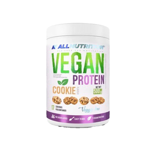 Allnutrition Vegan Protein Powder 500g - Plant-Based Protein for Muscle Recovery & Weight Management | Ideal for Smoothies, Baking & Post-Workout Nutrition