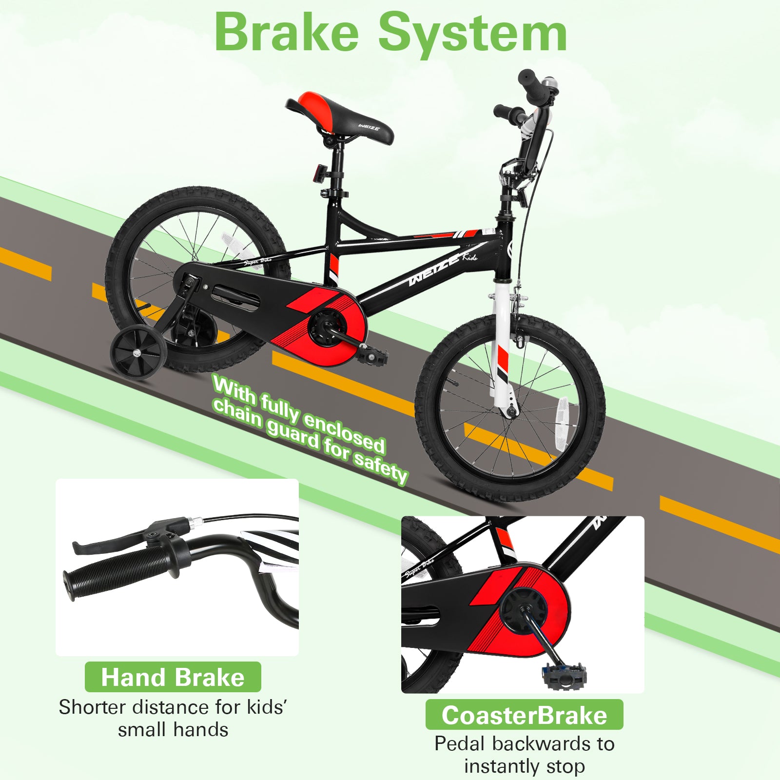 16 Inch Kids Bike for Boys & Girls Ages 4-6 Years | 38-48 Inch Rider Height | Coaster Brake | Red Children's Bicycle | Perfect for Neighborhood Rides, Park Adventures & Learning to Cycle