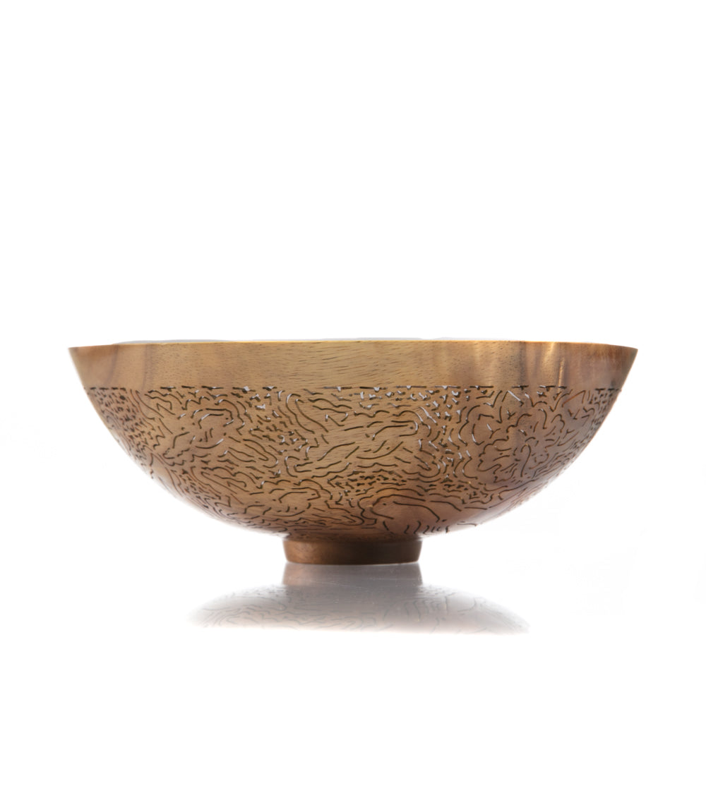 Handcrafted Pierced Koa Wood Bowl with Whale Design - Hawaiian Artisan Home Decor by Patrick & Peggy Bookey - Perfect for Wall Display, Table Centerpiece, or Gift Giving