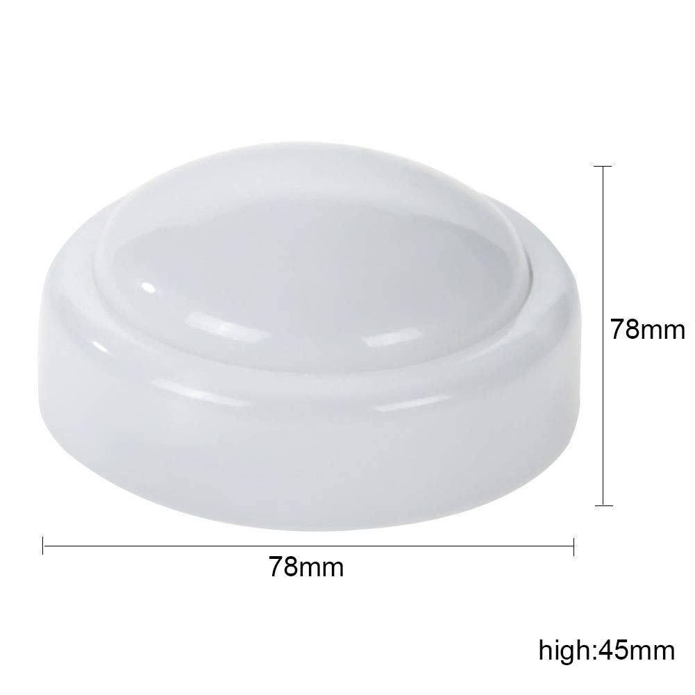 Wireless LED Puck Light - Battery Powered Touch Night Light for Kitchen, Cabinet, Wardrobe - Mini Push Tap Button Design (Green) - Perfect for Bedroom, Closet, and Staircase Lighting