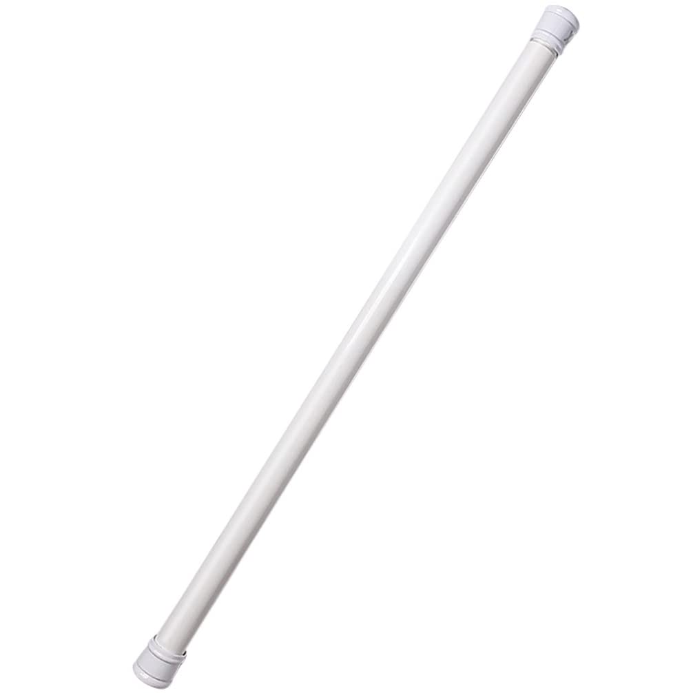 COHEALI Adjustable Telescopic Shower Curtain Rod - No Punch White Plastic Spring Tension Rod for Bathroom, Kitchen, Closet & Window - Perfect for Hanging Towels, Clothes & Curtains