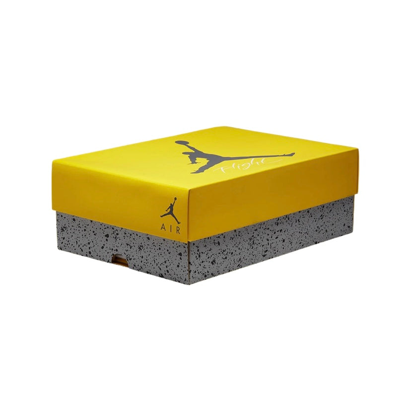 Air Jordan 4 Retro Lightning 2021 Sneakers - Tour Yellow, White, Dark Blue & Grey Colorway | Men's Basketball Shoes for Casual Wear & Street Style