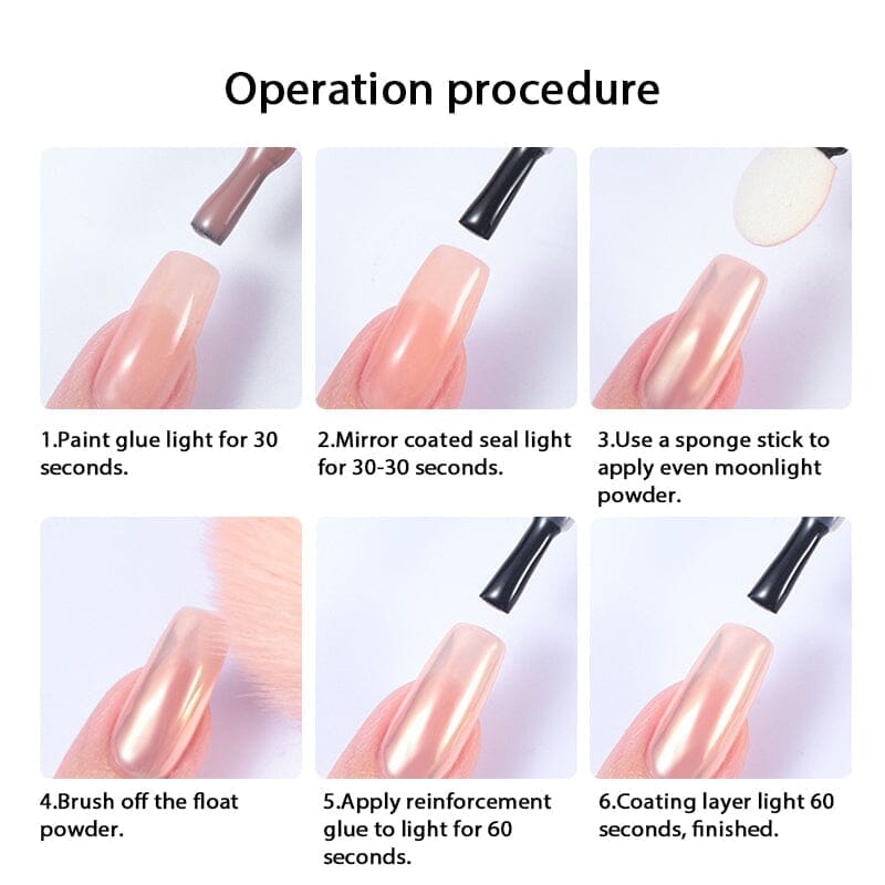 Pearlescent Mirror Effect Nail Powder #03 - Chrome Nail Art Pigment for Gel & Acrylic Nails - Perfect for Salon, DIY Manicures & Special Occasions