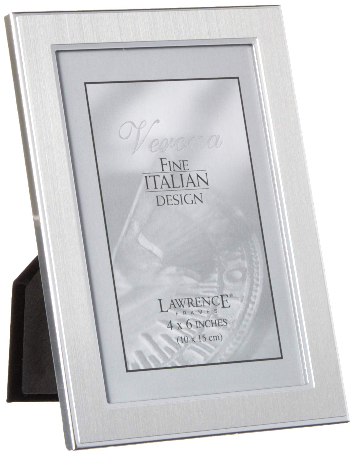 Lawrence Frames Brushed Silver 4x6 Metal Picture Frame - Perfect for Wall Displays, Tabletop Decor & Photo Gifts