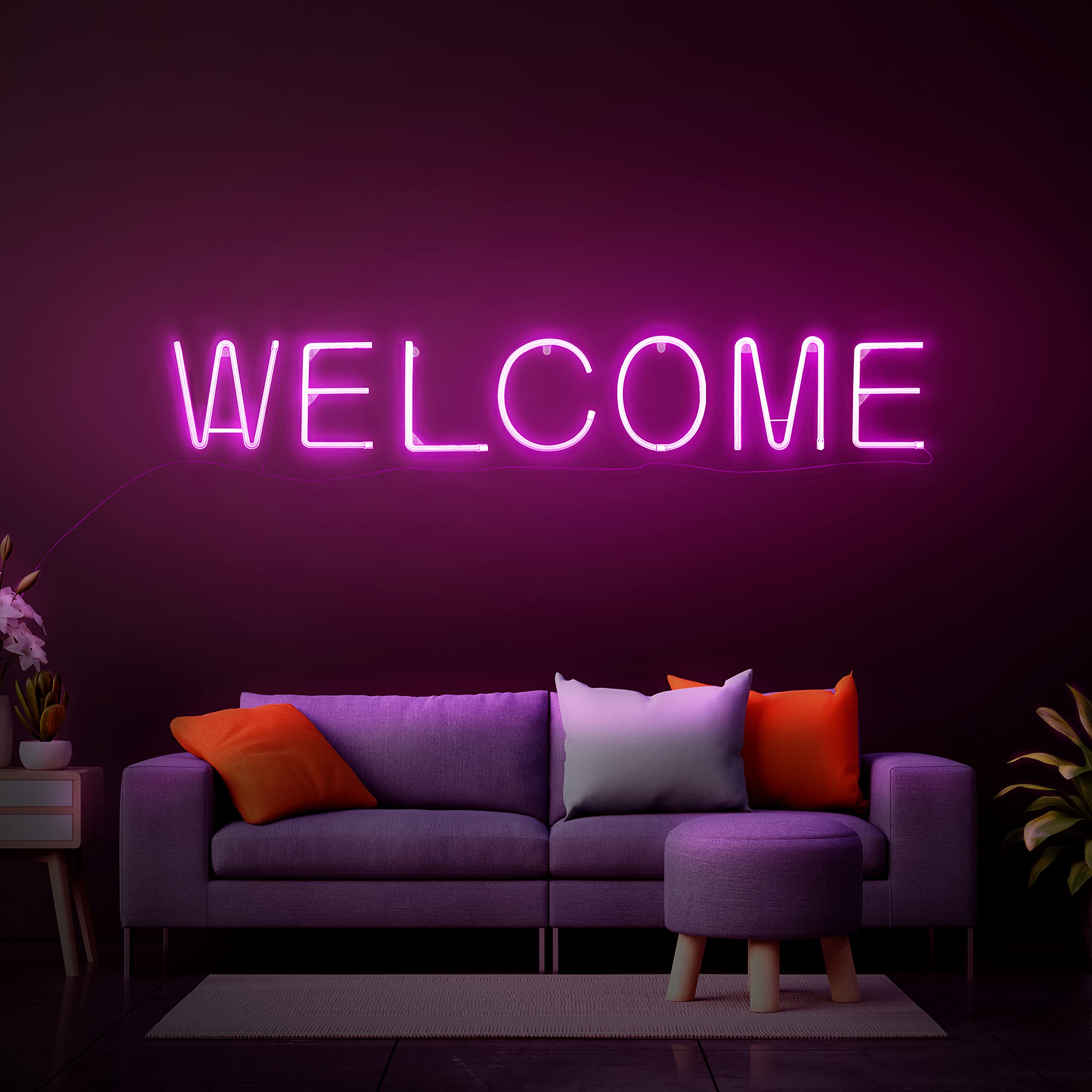 LED Neon Letter Sign - Customizable Alphabet A-Z & Numbers 0-9 Wall Decor, Pink Glow Light for Bedroom, Bar, Wedding, Party & Home Decoration