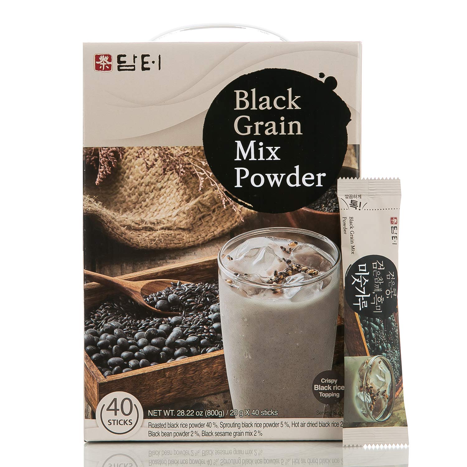 Korean Black Mixed Grain Powder - Nutty Meal Replacement Shake for Breakfast & Snacks
