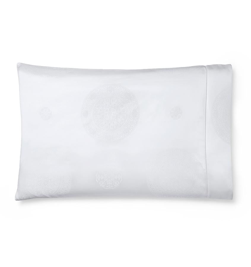 Luxury SFERRA Giza 45 Medallion Embroidered Pillowcases - 100% Egyptian Cotton Bedding Set for Queen/King Size - Elegant Home Decor & Gift Idea for Bedroom, Living Room, and Guest Room