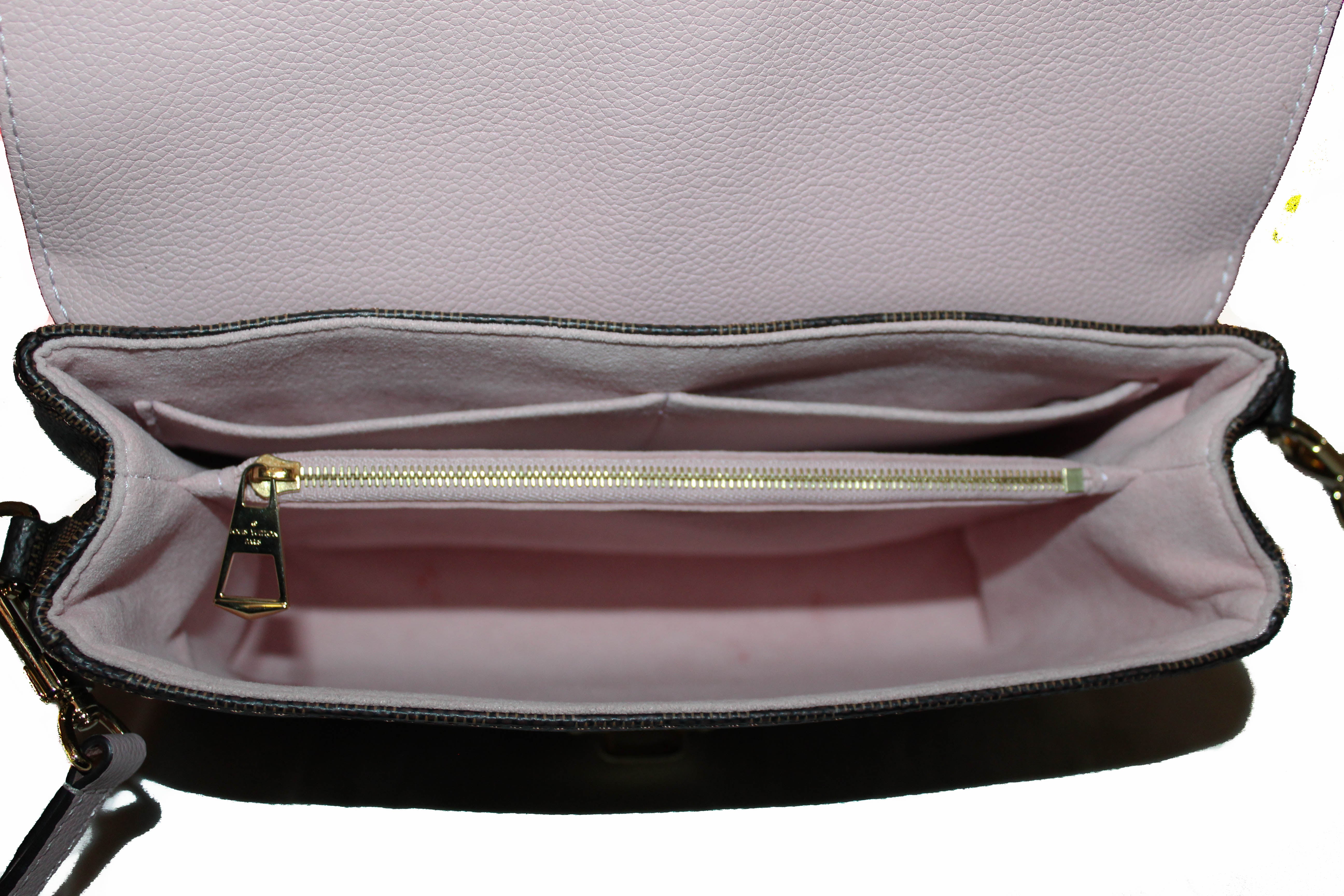 Authentic Louis Vuitton Damier Ebene Pink Clapton Crossbody Bag for Women - Luxury Shoulder Purse with Adjustable Strap, Perfect for Date Night, Travel & Everyday Use