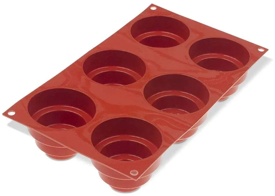 Non-Stick Orange Round Wonder Cake Pan - 6 Piece Set for Baking Cakes, Cupcakes & Muffins - Perfect for Home Baking & Party Desserts