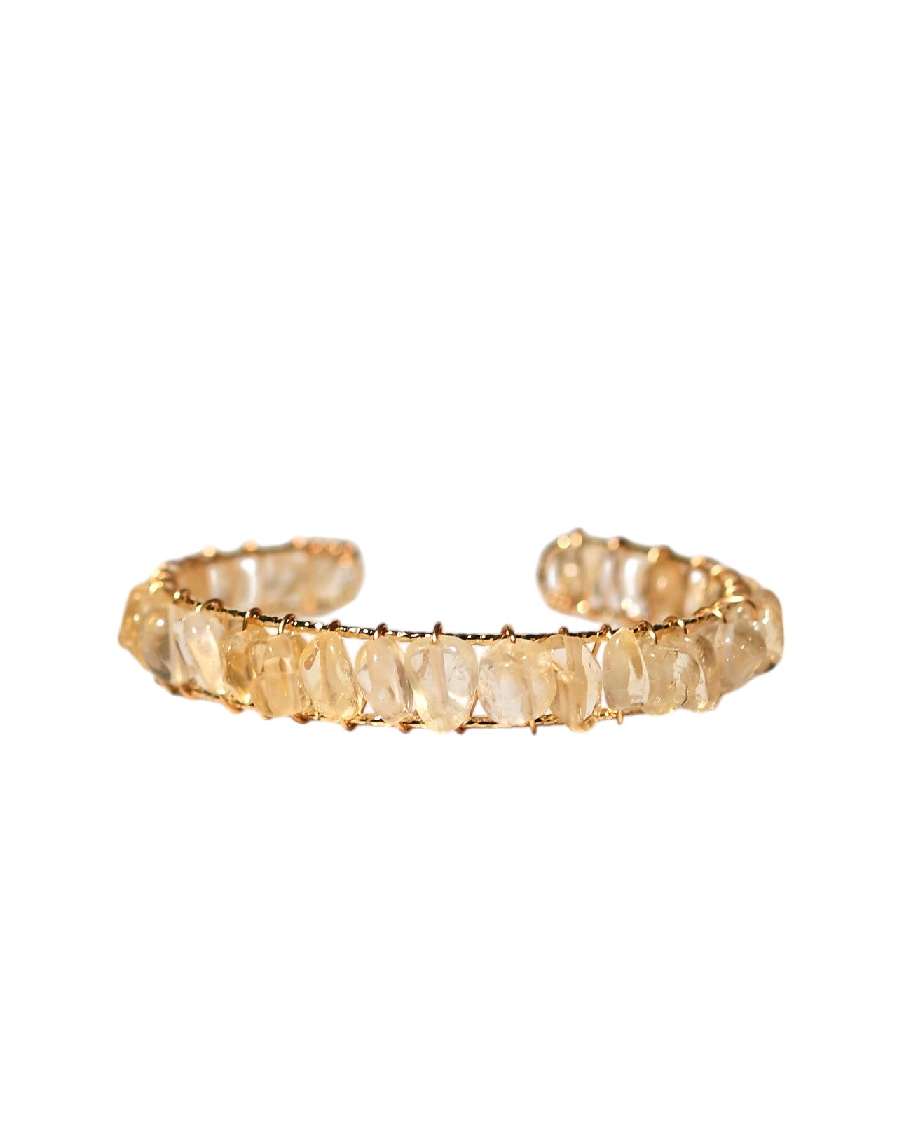 Natural Citrine Gemstone Bangle Bracelet for Women - Healing Crystal Jewelry for Energy, Wealth & Positivity - Perfect for Meditation, Yoga & Spiritual Gifts