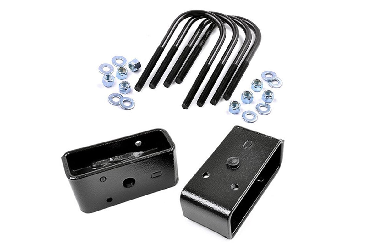 2 Inch Block & U Bolt Kit for Ford F-250 Super Duty 2WD/4WD (2011-2016) - Heavy Duty Suspension Lift Kit - Model 6582 | Perfect for Off-Roading, Towing & Leveling Your Truck