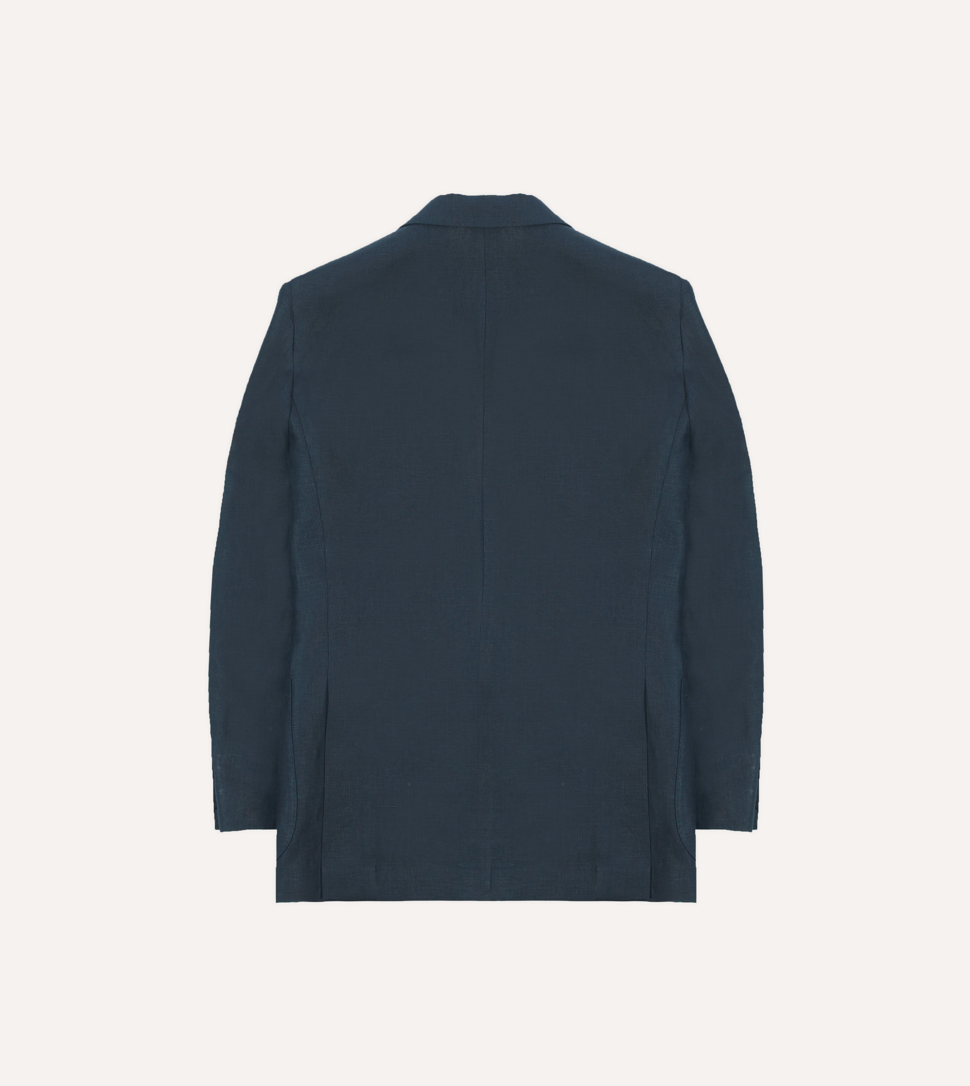 Navy Blue Irish Linen Tailored Blazer for Women - Elegant Formal Jacket for Office, Business Meetings & Special Occasions