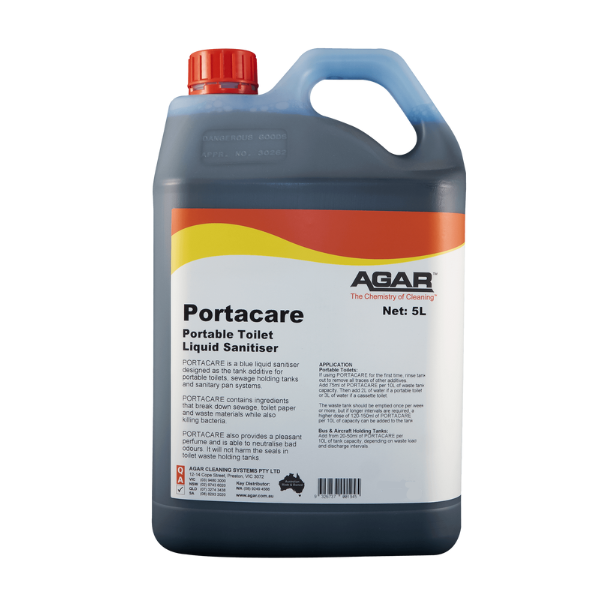Portable Toilet Sanitiser & Waste Tank Treatment - Agar Portacare | Odor Control & Waste Breakdown for RVs, Boats, Camping & Outdoor Adventures