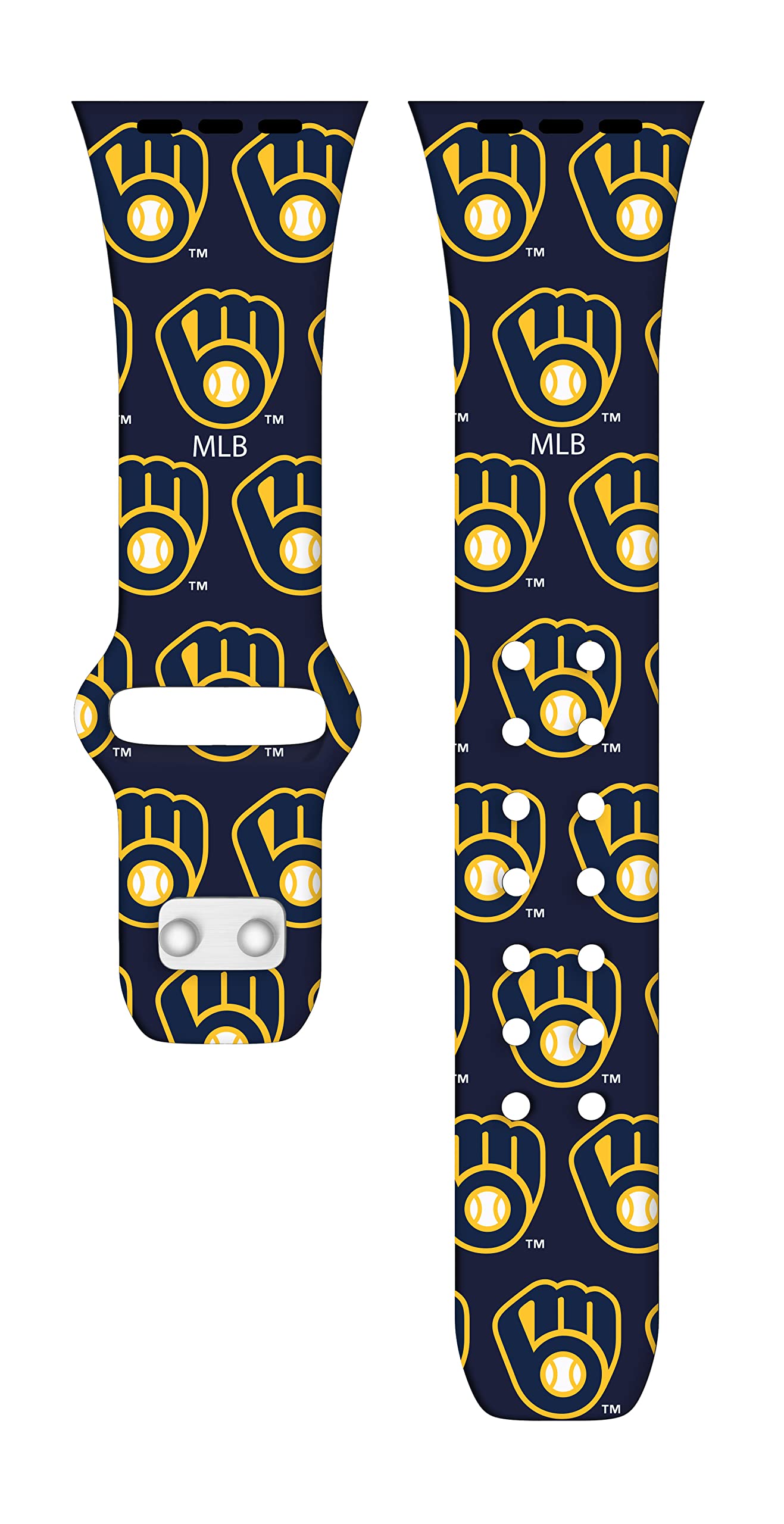 Milwaukee Brewers HD Watch Band for Apple Watch - Durable Silicone Strap, Sports & Casual Wear - Perfect for Baseball Fans & Game Day Outfits