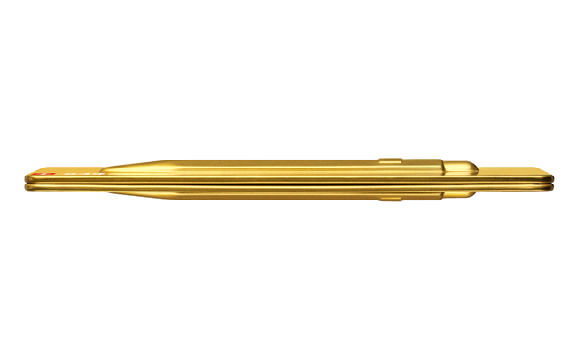 Caran D’Ache 849 Gold Ballpoint Pen - Premium Swiss Made Luxury Writing Instrument for Business, Gifts & Collectors - Elegant Office & Executive Use