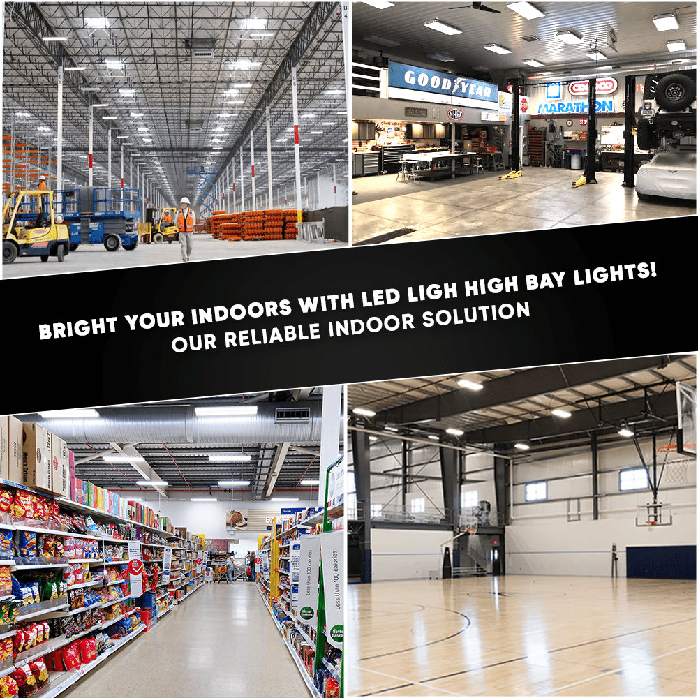 2FT Linear LED High Bay Light - 60W/80W/105W Adjustable Wattage, 4000K/5000K/6500K CCT Selectable, Dip Switch & 0-10V Dimming, 120-277V Wide Voltage - ETL & DLC 5.1 Certified - Perfect for Warehouses, Garages, and Industrial Lighting