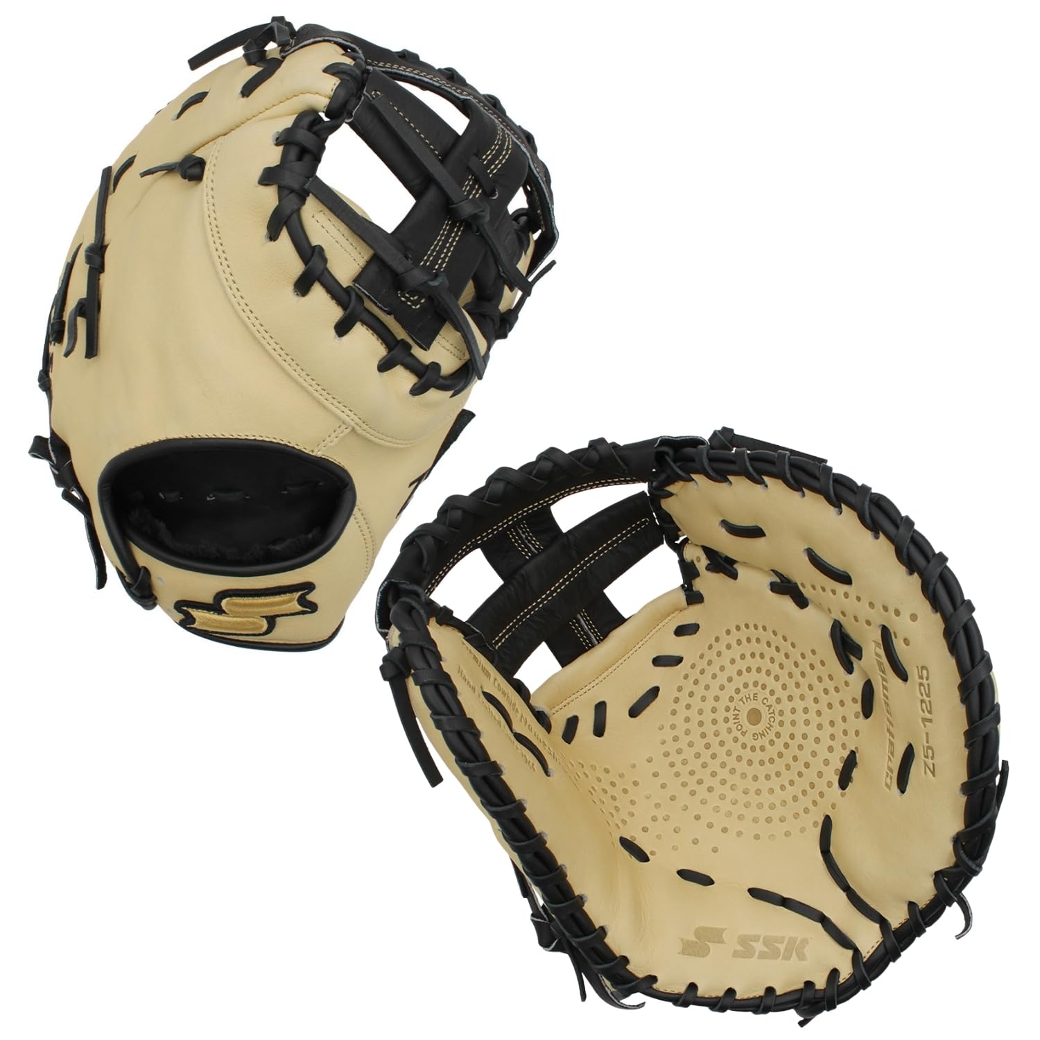 SSK Z5 Craftsman Baseball First Base Mitt – 12” to 13” Sizes – Right & Left Hand Throw – Premium Leather Glove for Baseball Players – Perfect for Practice, Games & Training