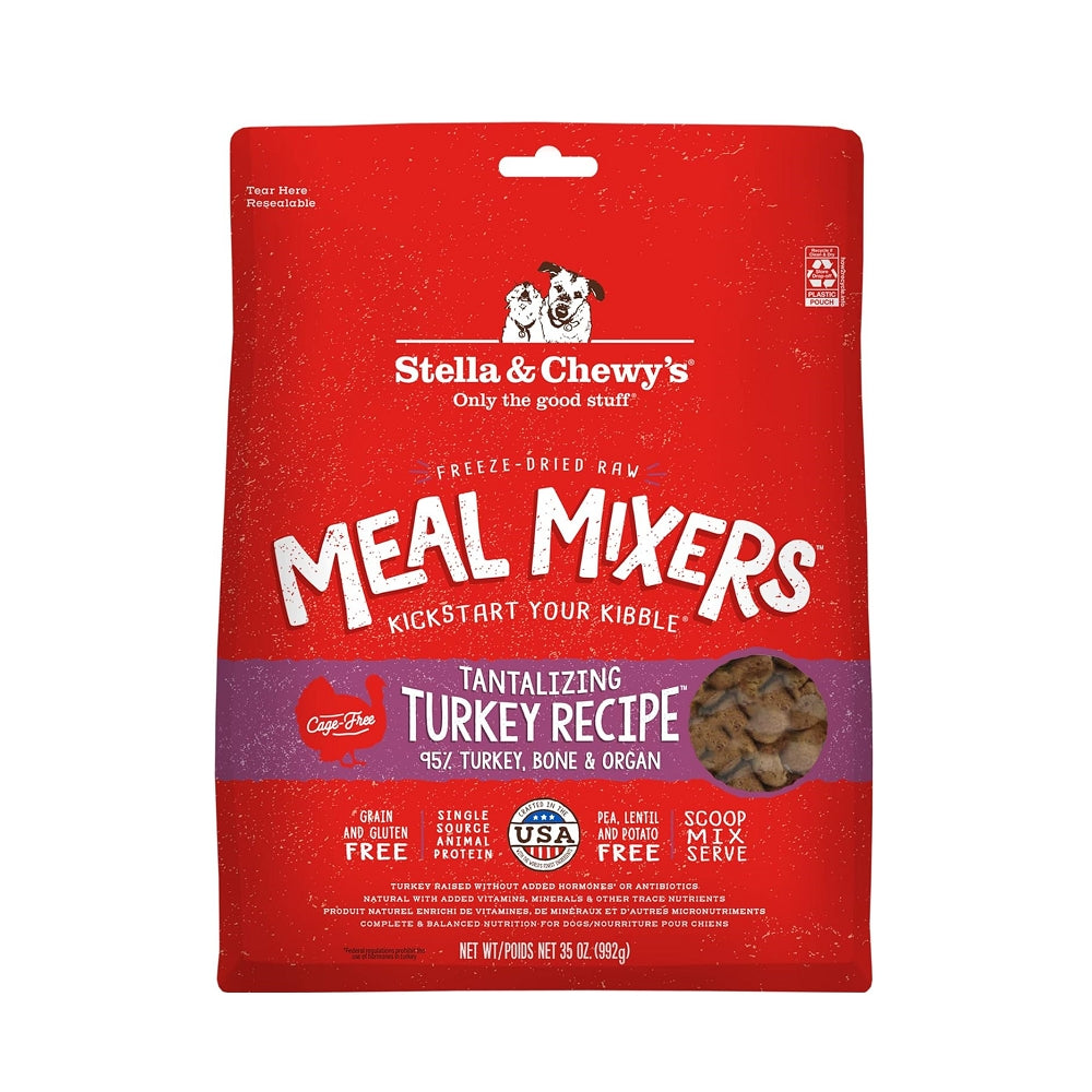 Grain-Free Freeze-Dried Cage-Free Turkey Dog Food Toppers – Healthy Meal Enhancer for Small & Large Dogs – Perfect for Kibble Mixing, Training Treats, or Food Toppers