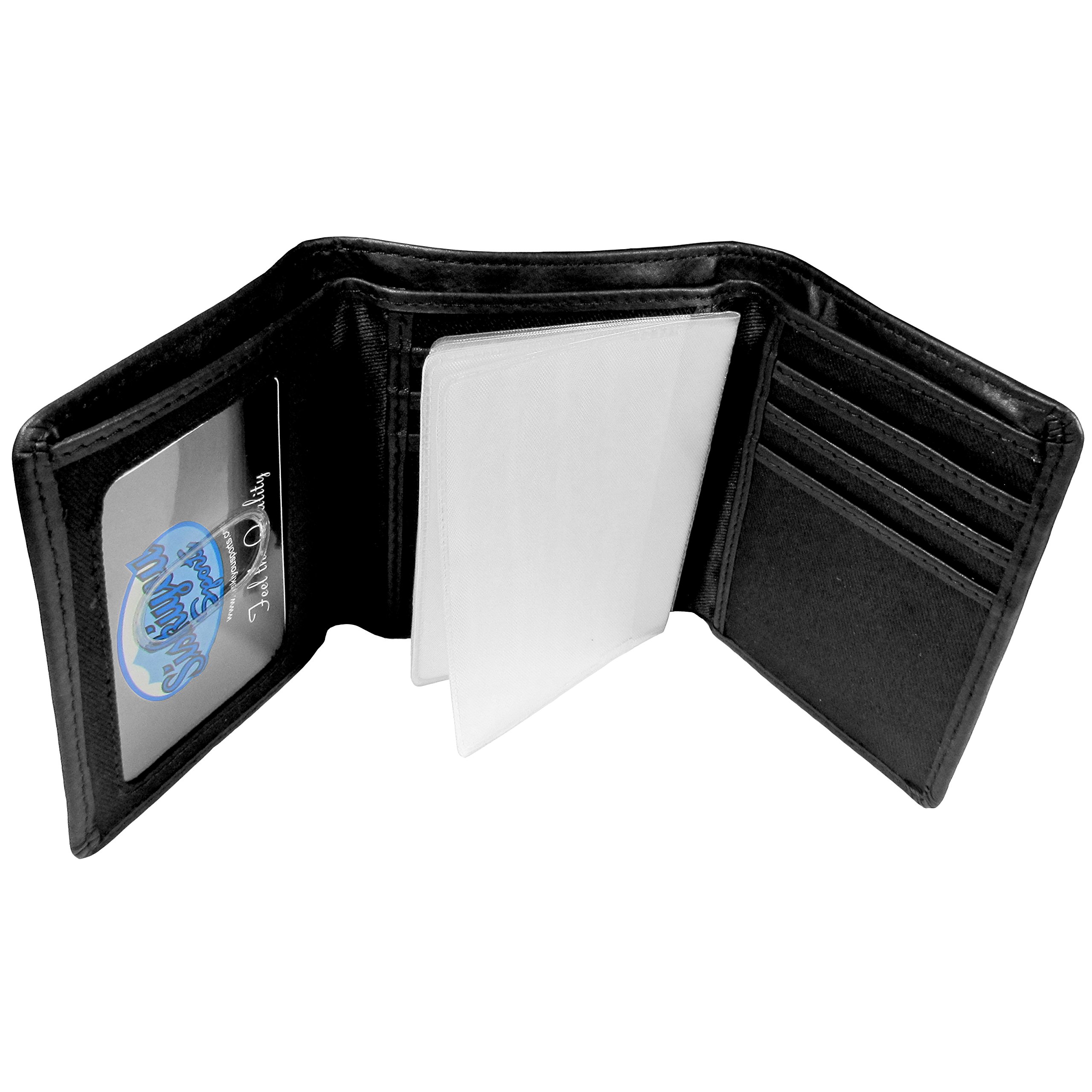 NFL Unisex Embossed Leather Tri-fold Wallet - Stylish & Durable Mens Wallets for Football Fans - Perfect for Game Day, Travel & Everyday Use