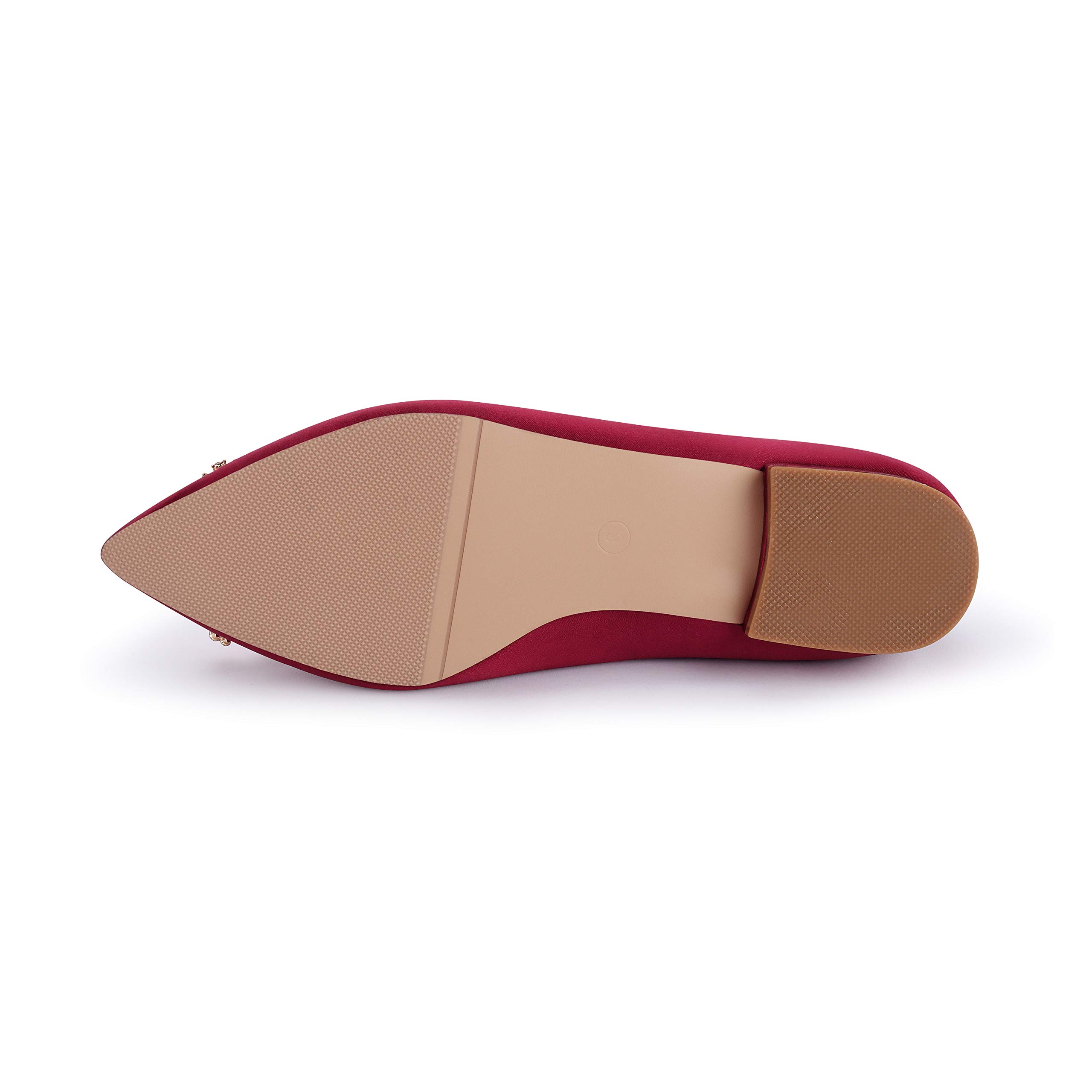 ERIJUNOR Women's Rhinestone Satin Wedding Shoes - Comfortable Pointed Toe Slip-On Flats for Brides, Prom, Evening Party & Special Occasions | Elegant Dress Shoes for Weddings, Dances & Formal Events | Perfect for Bridal Shower, Anniversary & Red Carpet Looks | Ideal for Church Ceremonies, Cocktail Parties & Photoshoots | Great for Bridal Portraits, Reception, and First Dance