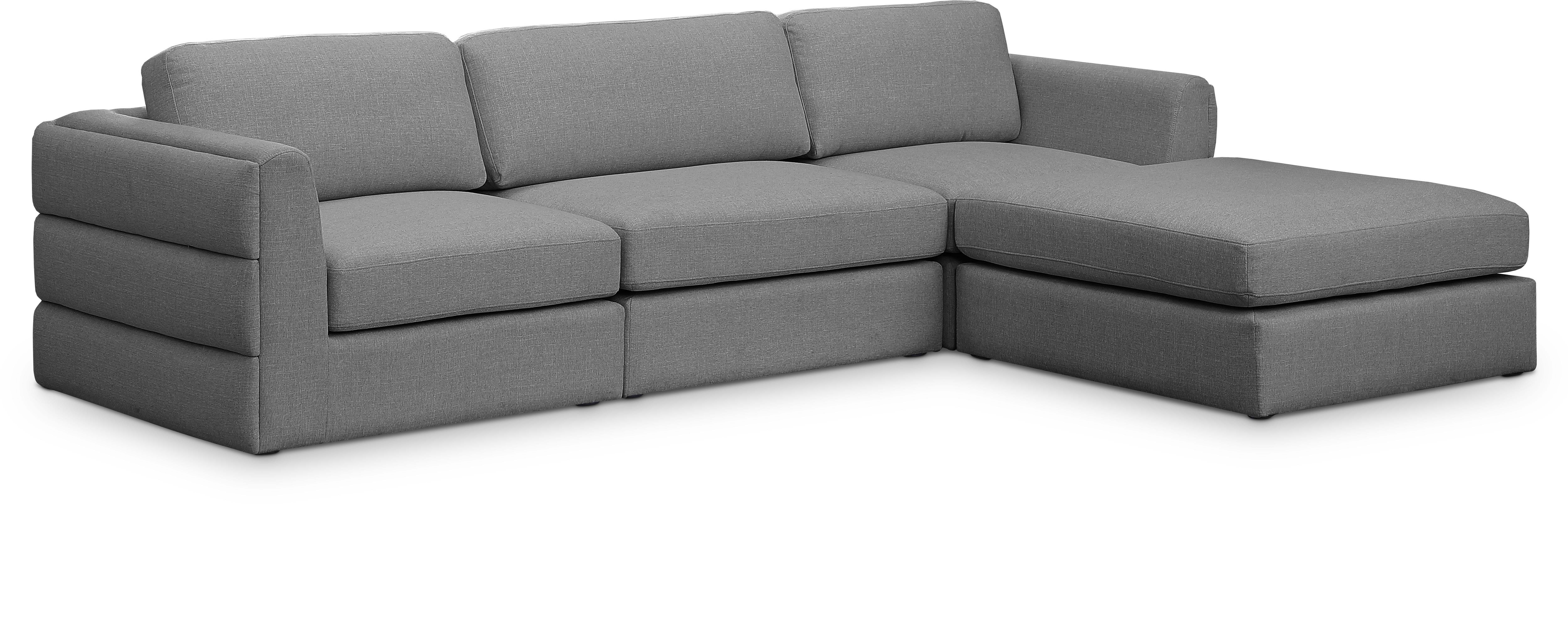 Beckham Durable Linen Textured Fabric Modular Sectional Sofa - Comfortable Modern Living Room Furniture for Home & Office Use