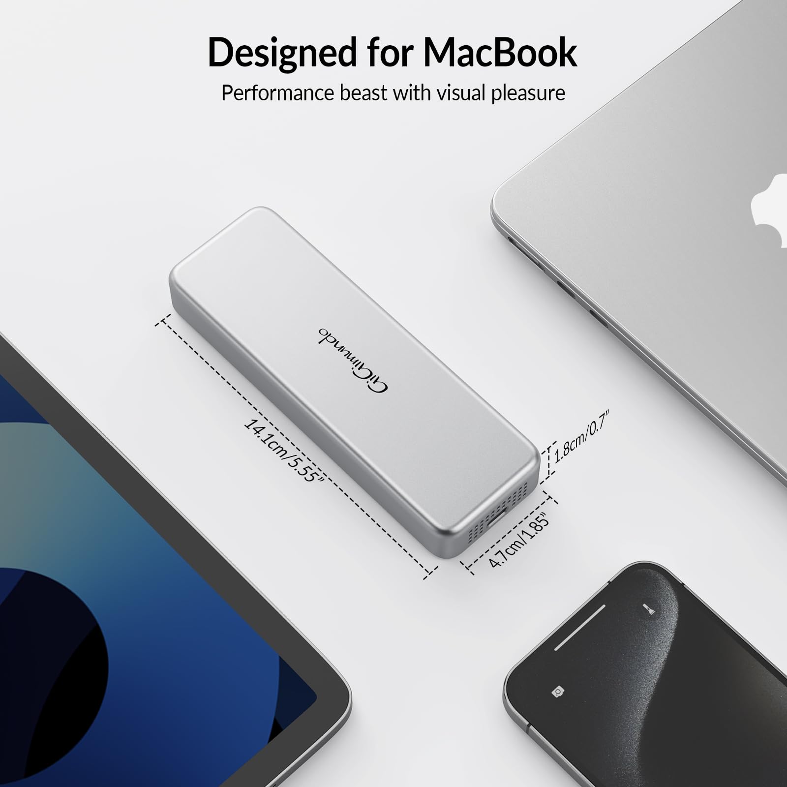 **G40 USB4 40Gbps Portable SSD 512GB - High-Speed External SSD with CNC Aluminum Body & Active Cooling Fan | Ultra-Fast 3200MB/s Transfer for Content Creators, Photographers & Gamers | Perfect for 4K Video Editing, Gaming & Large File Storage**