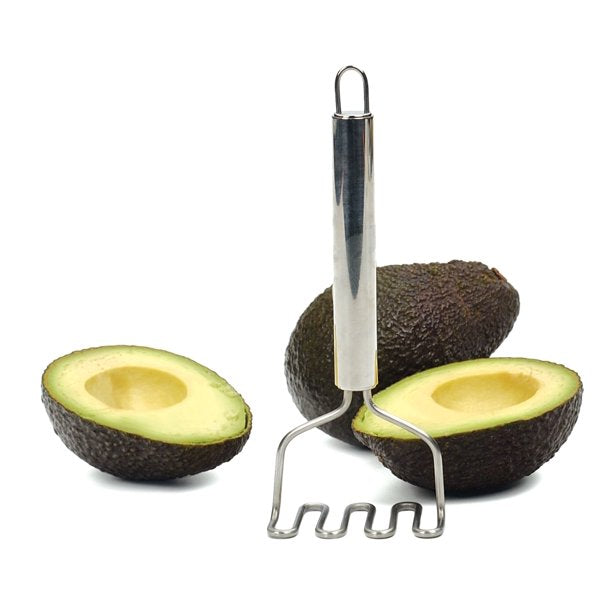 Premium Stainless Steel Avocado Masher - Easy to Use Kitchen Tool for Guacamole, Baby Food & Smoothies | Perfect for Home Cooking, Meal Prep & Healthy Snacks