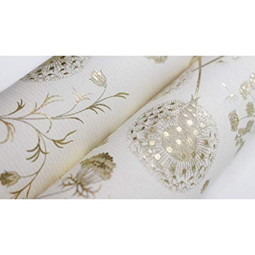 Premium Italian Dandelion Flower Paper Gold - Handmade Decorative Paper for Scrapbooking, Card Making & Gift Wrapping (Perfect for Wedding Invitations, DIY Crafts & Home Decor)